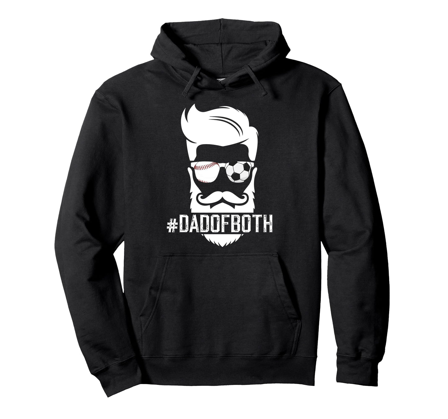 Dad Both Baseball Soccer Dad Ballers Hoodie - Aesthetic Graphic Men Women - T-Shirt, Sweatshirt, Hoodie