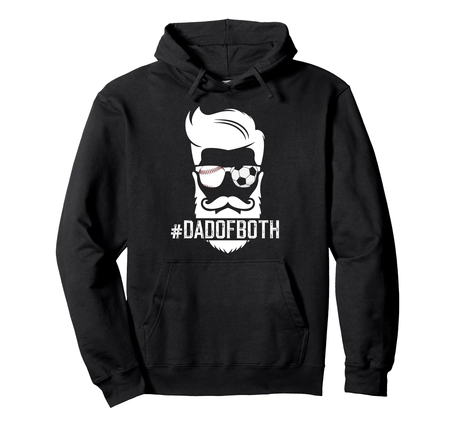 Dad Both Baseball Soccer Dad Ballers Hoodie - Aesthetic Graphic Men Women - T-Shirt, Sweatshirt, Hoodie