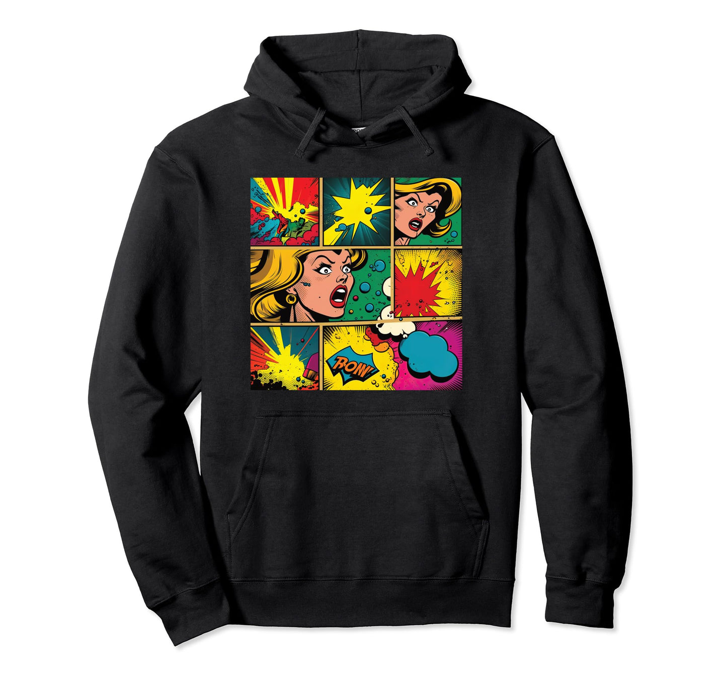 Funny Comic Pop Art Fun Cartoon Comics Hoodie - Graphic Print for Adults - T-Shirt, Sweatshirt, Hoodie