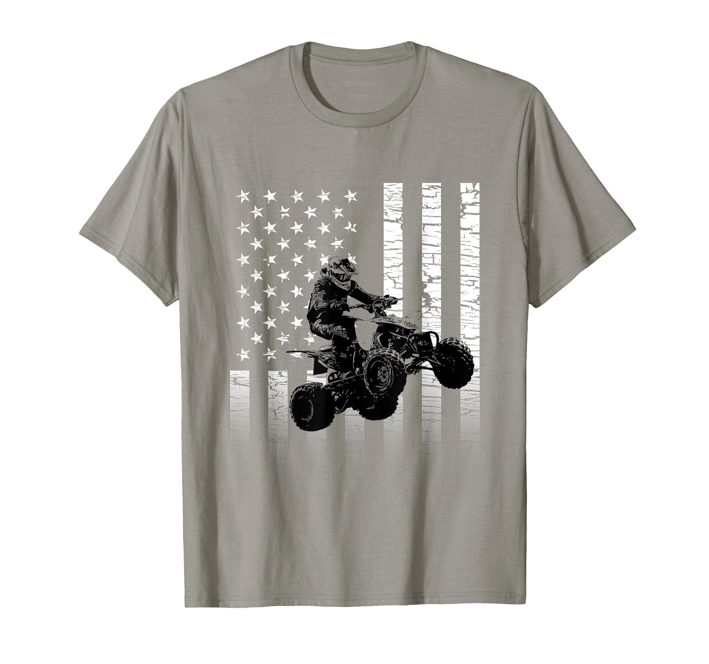 American Flag Atv Quad Motocross T-Shirt - Unique Graphic Men Women - T-Shirt, Sweatshirt, Hoodie