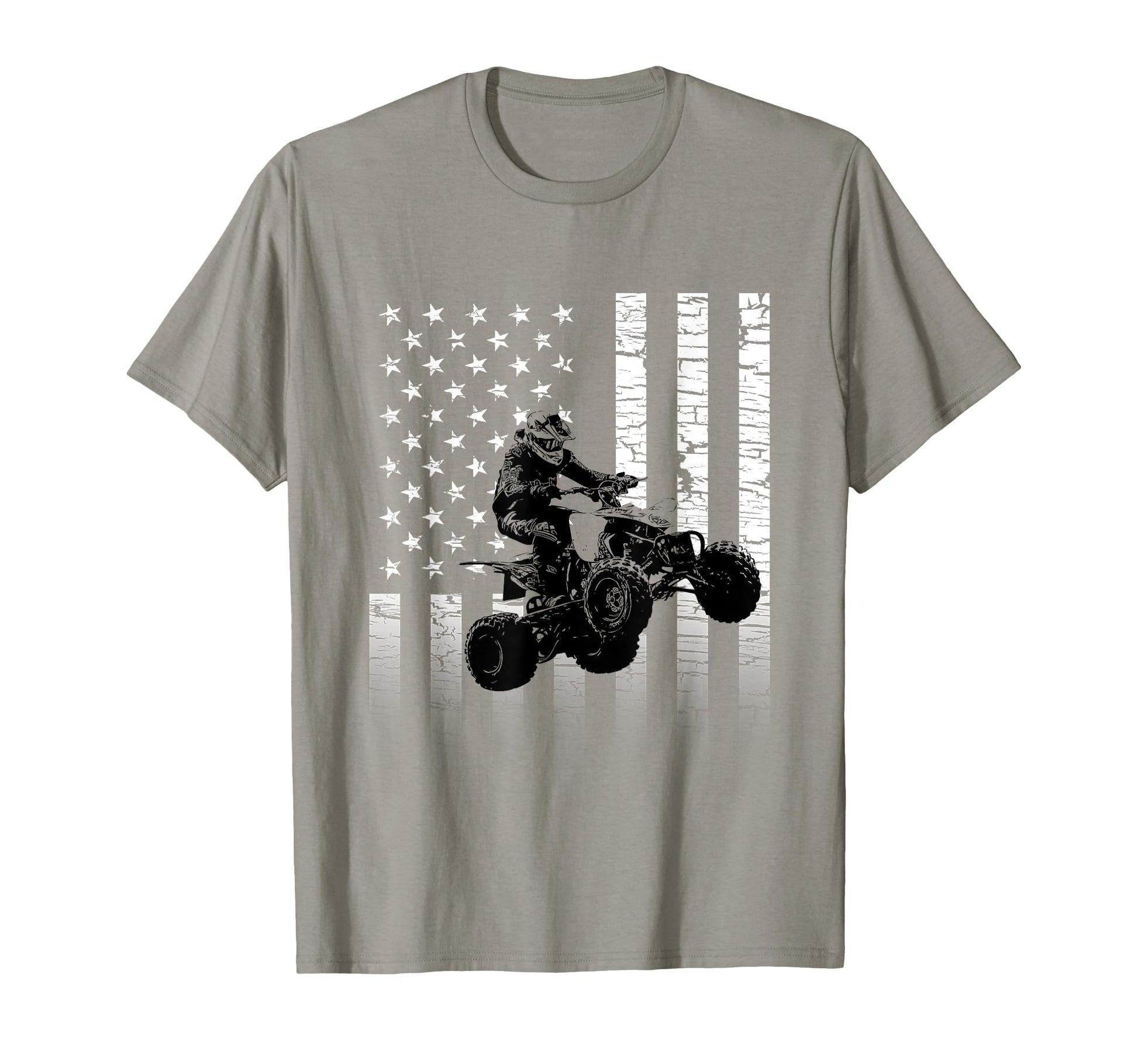 American Flag Atv Quad Motocross T-Shirt - Unique Graphic Men Women - T-Shirt, Sweatshirt, Hoodie
