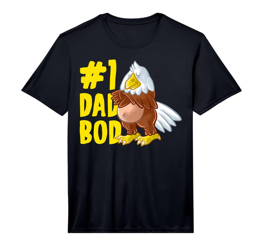 American Bald Eagle Dad Best Dad Bod T-Shirt - Novelty Apparel Unisex - T-Shirt, Sweatshirt, Hoodie