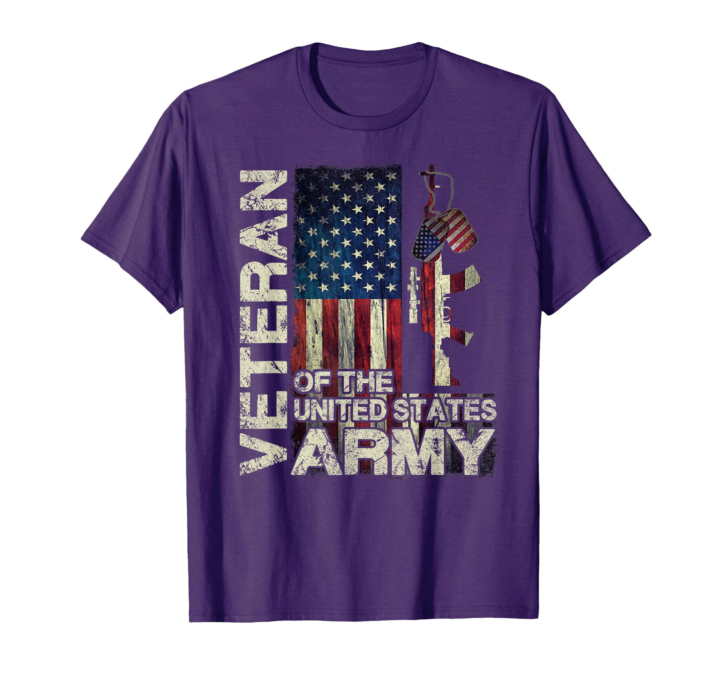 Distressed American Flag Us Army Veteran T-Shirt - Graphic Print Men Women - T-Shirt, Sweatshirt, Hoodie