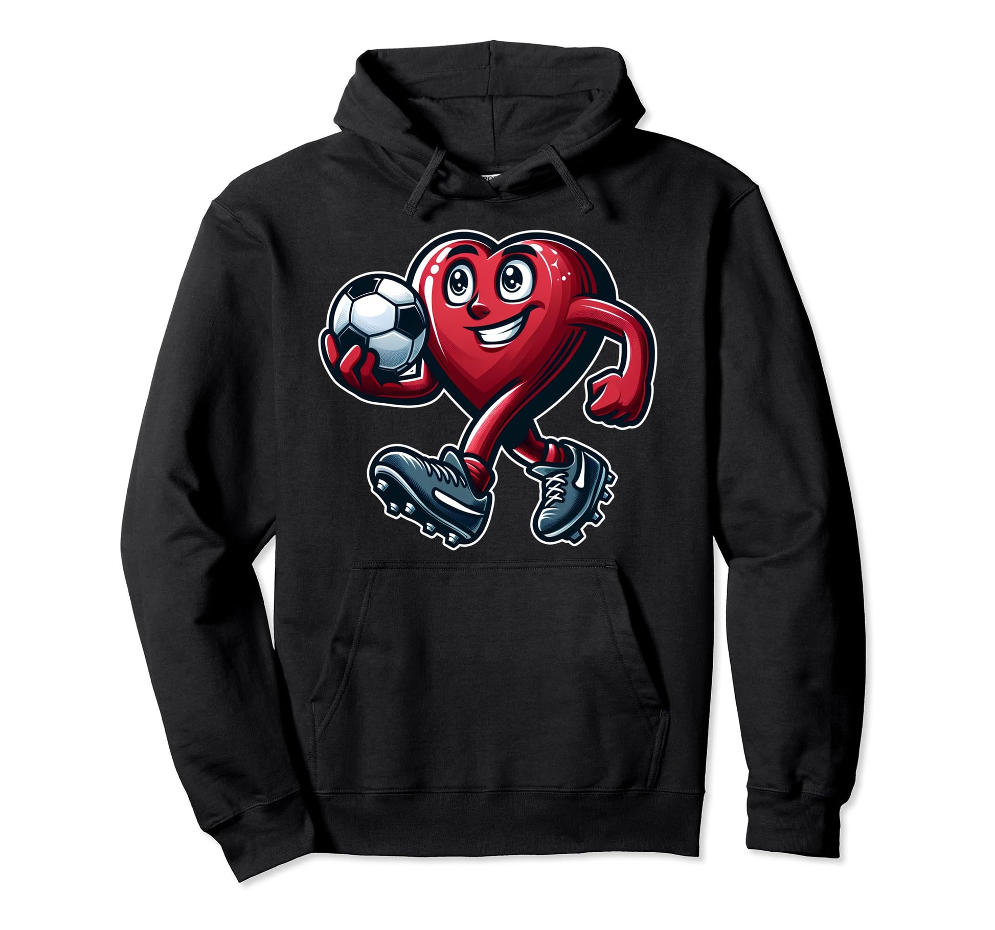 Valentines Day Heart Soccer Team Player Hoodie - Custom Art Print Unisex - T-Shirt, Sweatshirt, Hoodie