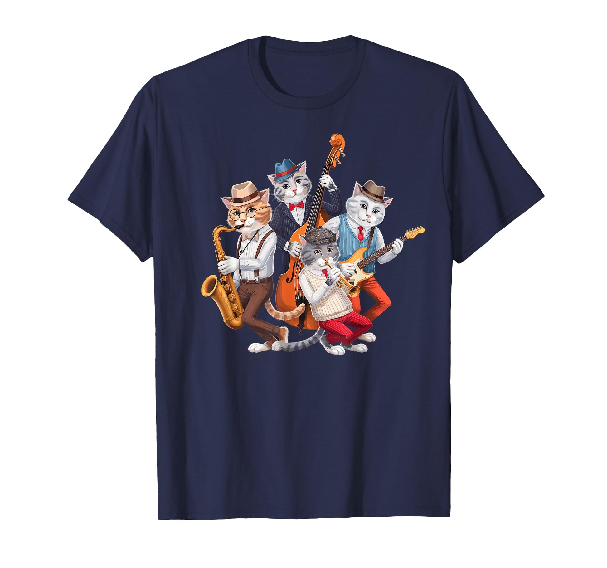 Cat Lover Cat Music Band Cats Musicians T-Shirt - Trendy Graphic Men Women - T-Shirt, Sweatshirt, Hoodie