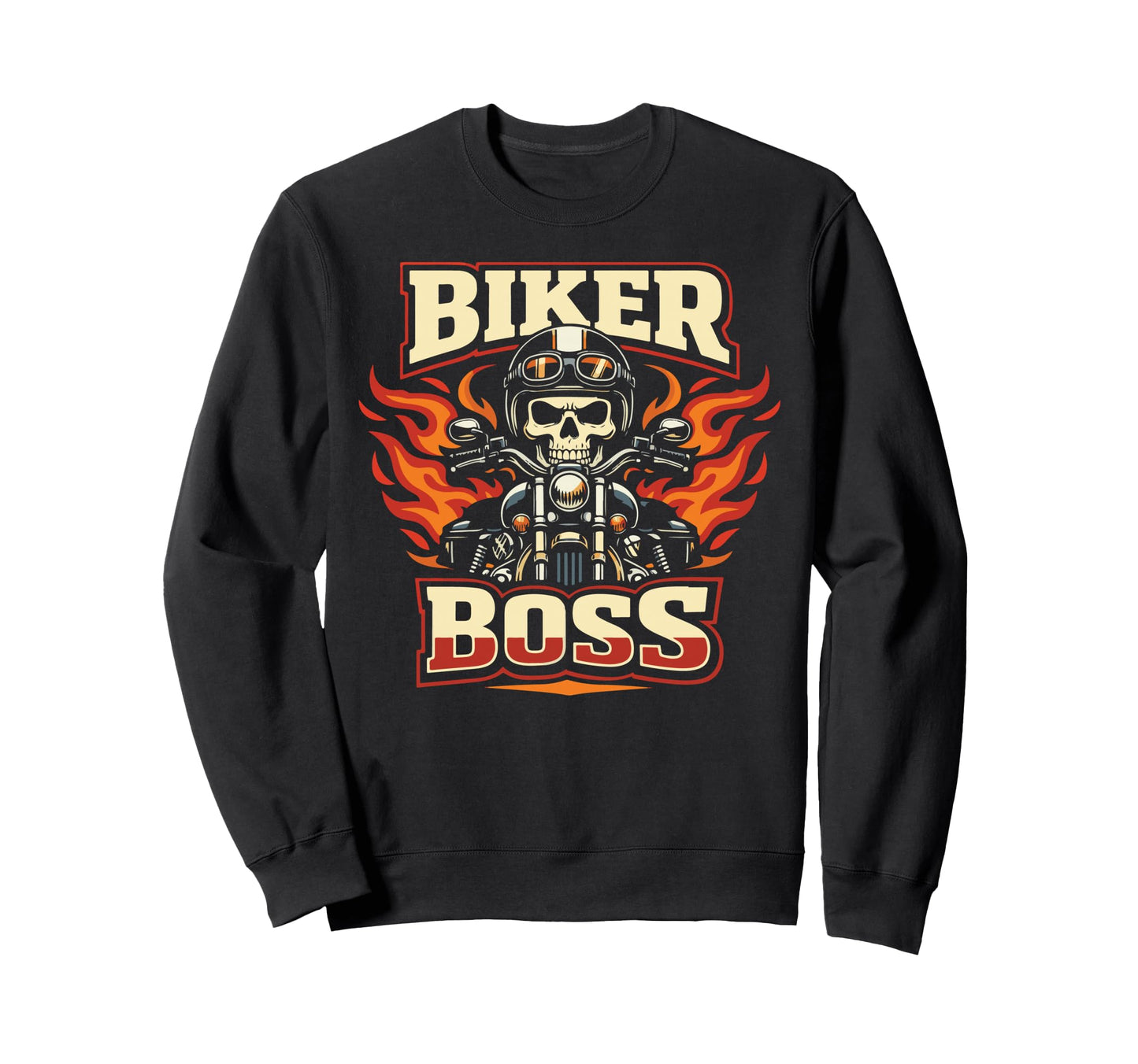 Motorcycle Biker Biker Boss Sweatshirt - Trendy Graphic Men Women - T-Shirt, Sweatshirt, Hoodie