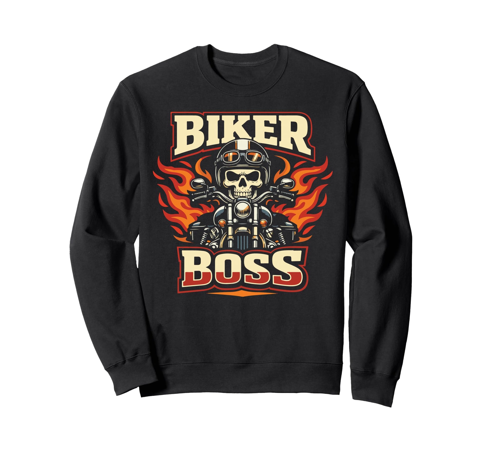 Motorcycle Biker Biker Boss Sweatshirt - Trendy Graphic Men Women - T-Shirt, Sweatshirt, Hoodie