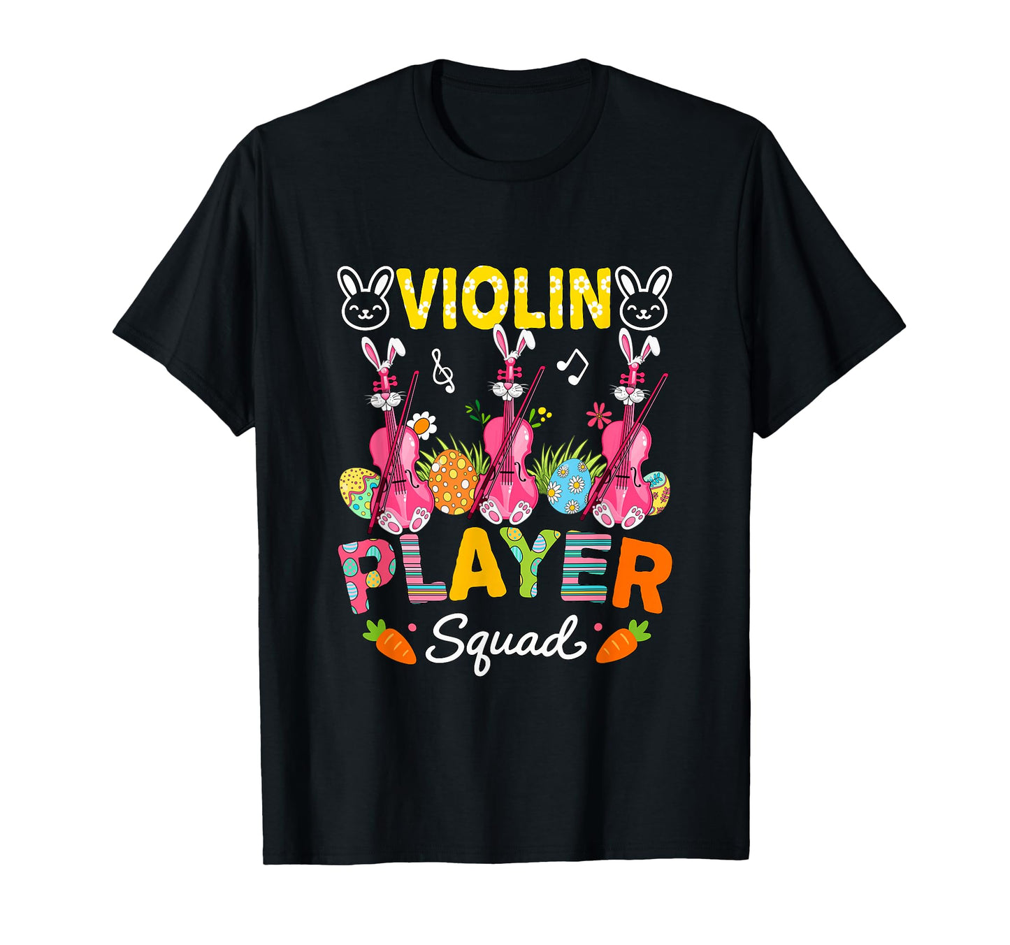 Violins Player Squad Easter Bunny T-Shirt - Custom Art Print Unisex - T-Shirt, Sweatshirt, Hoodie