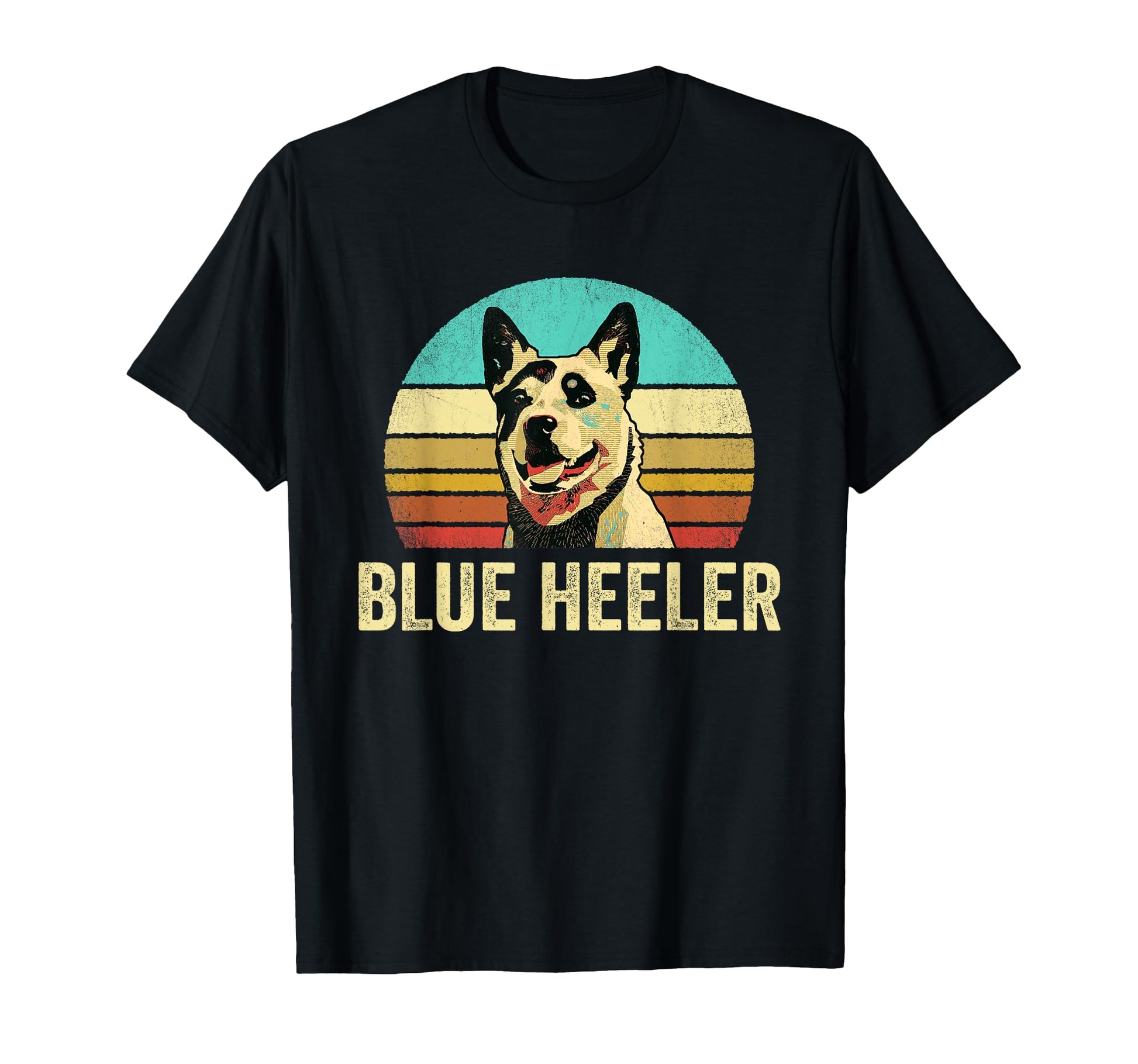 Blue Heeler Dog Sunset T-Shirt - Unique Graphic Men Women - T-Shirt, Sweatshirt, Hoodie