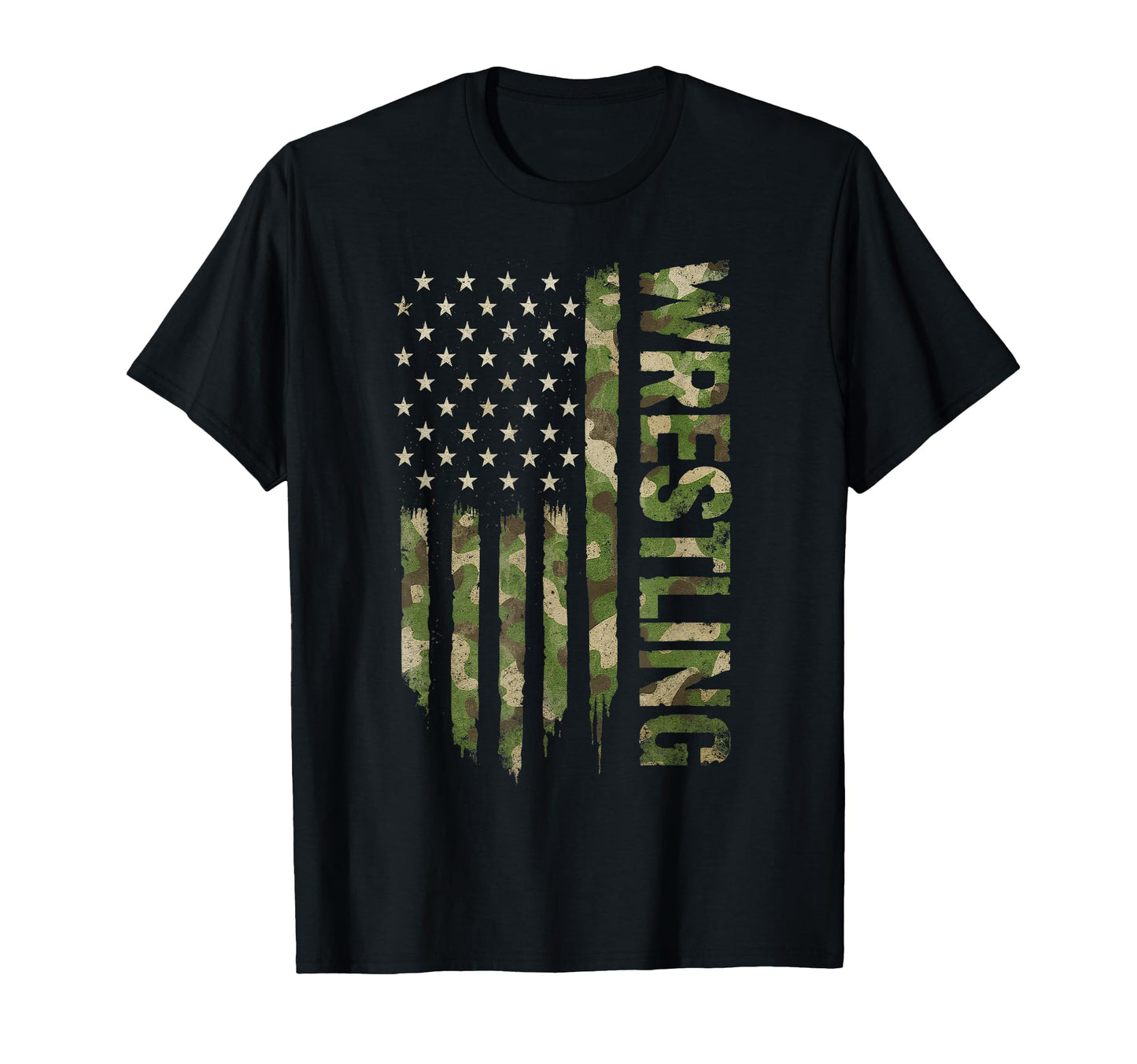 Wrestling American Flag Camo Usa T-Shirt - Unique Graphic Men Women - T-Shirt, Sweatshirt, Hoodie