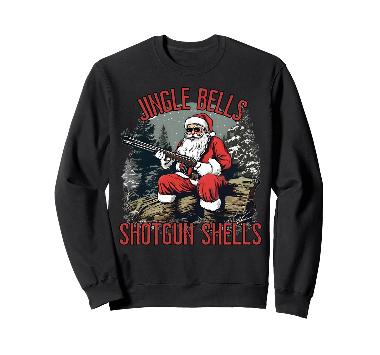 Jingle Bells Shotgun Shells Funny Sweatshirt - Trendy Graphic Men Women - T-Shirt, Sweatshirt, Hoodie