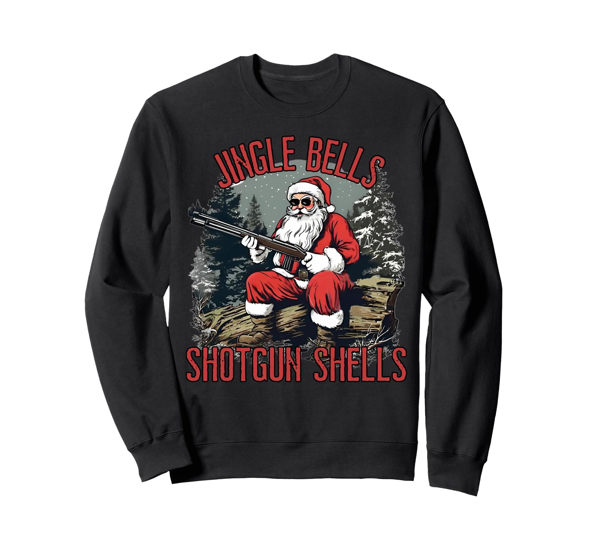 Jingle Bells Shotgun Shells Funny Sweatshirt - Trendy Graphic Men Women - T-Shirt, Sweatshirt, Hoodie
