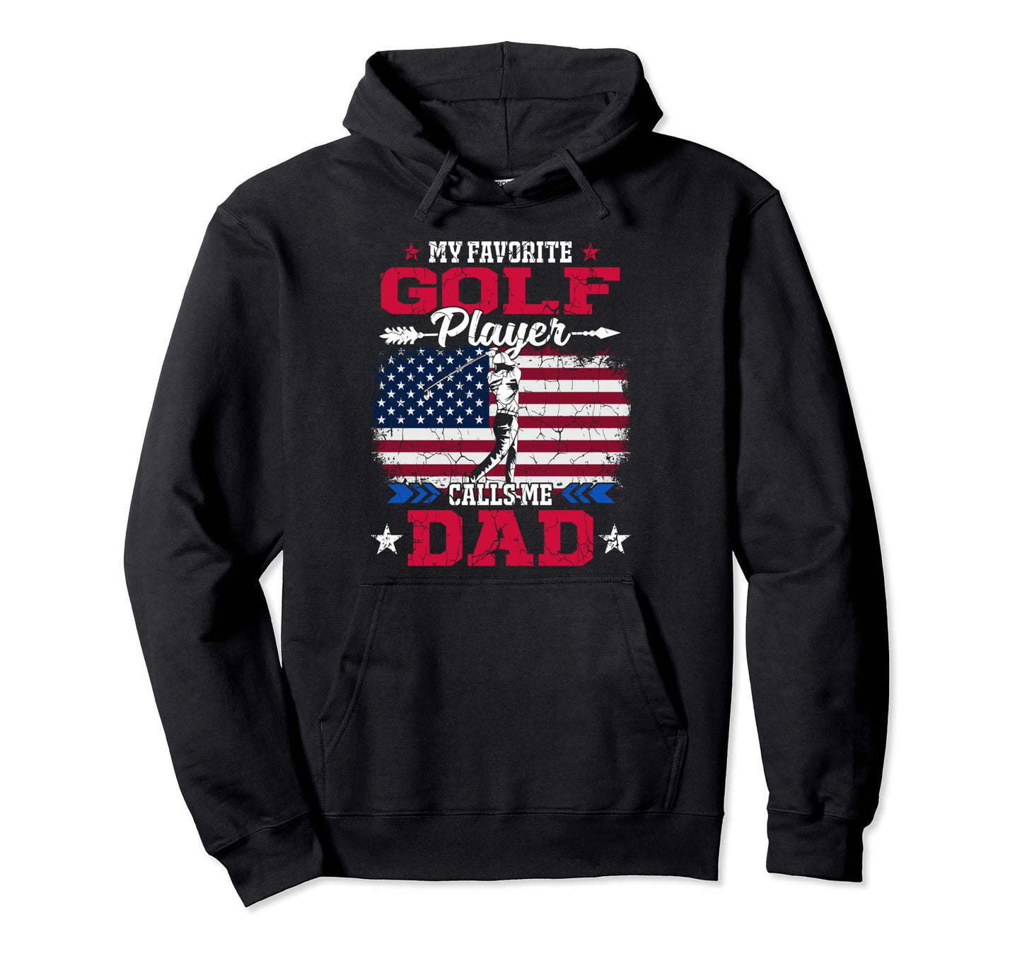 Usa Flag Golf Player Calls Me Dad 4Th Hoodie - Aesthetic Graphic Men Women - T-Shirt, Sweatshirt, Hoodie
