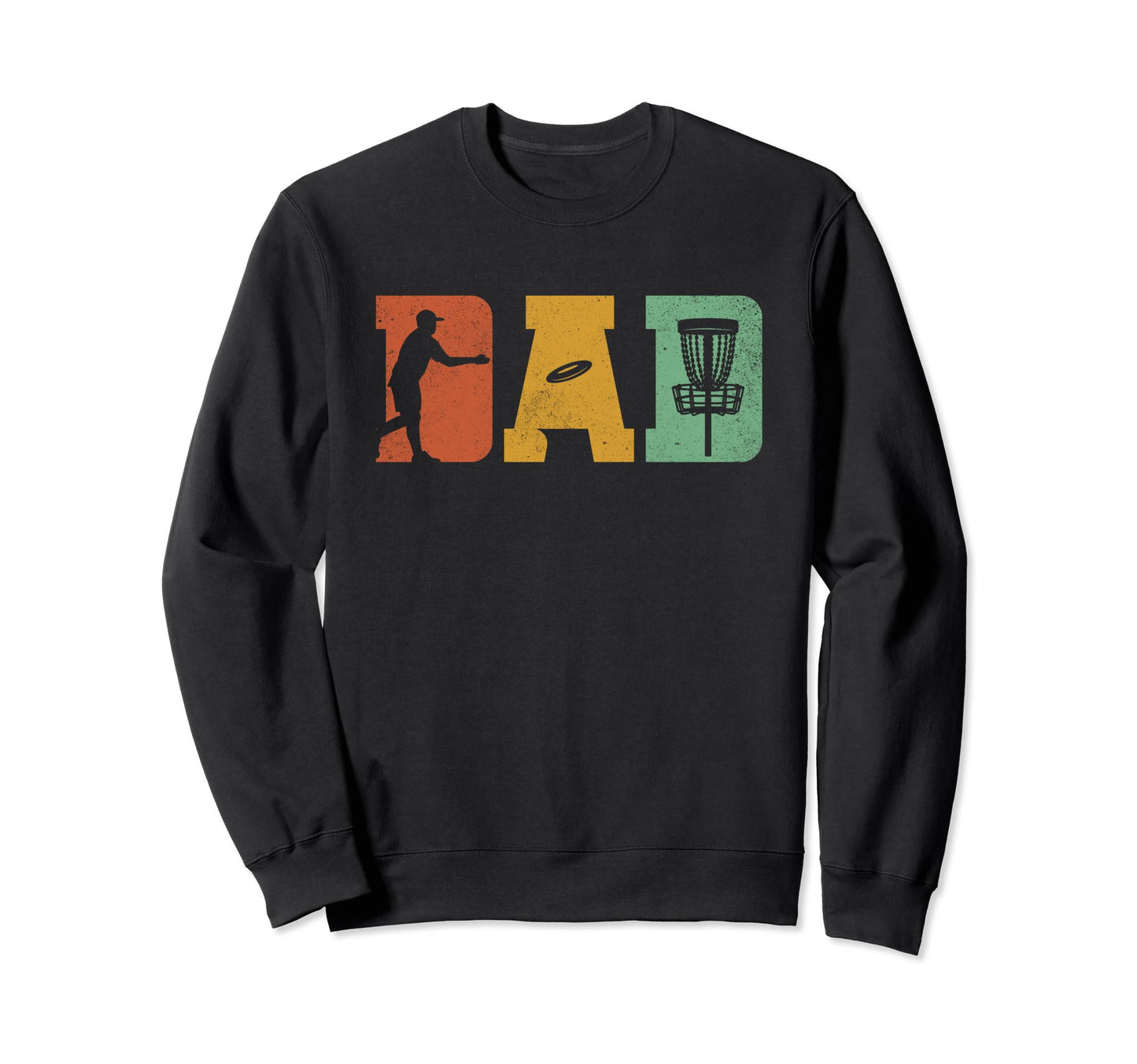 Funny Disc Golf Dad Fathers Day Sweatshirt - Minimalist Print for Adults - T-Shirt, Sweatshirt, Hoodie