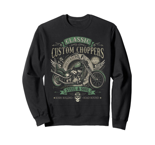 Biker Dad Grunge Fathers Day Sweatshirt - Casual Everyday Wear for Adults - T-Shirt, Sweatshirt, Hoodie