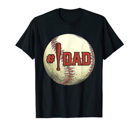 1 Dad Baseball Number One Daddy Son T-Shirt - Streetwear Style Men Women - T-Shirt, Sweatshirt, Hoodie
