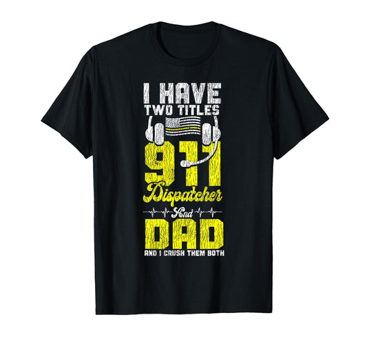 911 Dispatcher Thin Gold Yellow Line T-Shirt - Aesthetic Graphic Unisex - T-Shirt, Sweatshirt, Hoodie