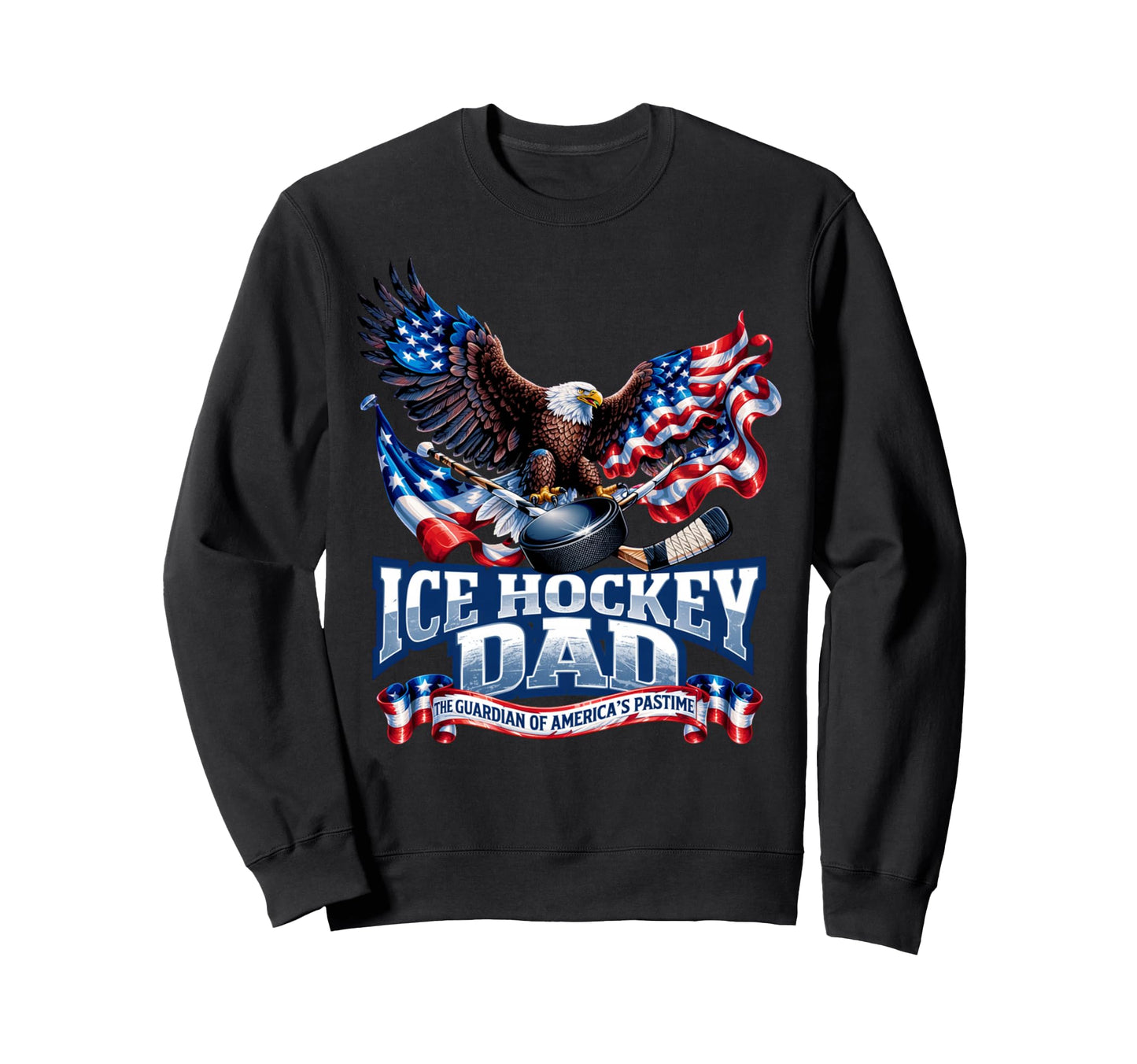 American Flag Patriotic Usa Proud Ice Sweatshirt - Novelty Apparel Unisex - T-Shirt, Sweatshirt, Hoodie