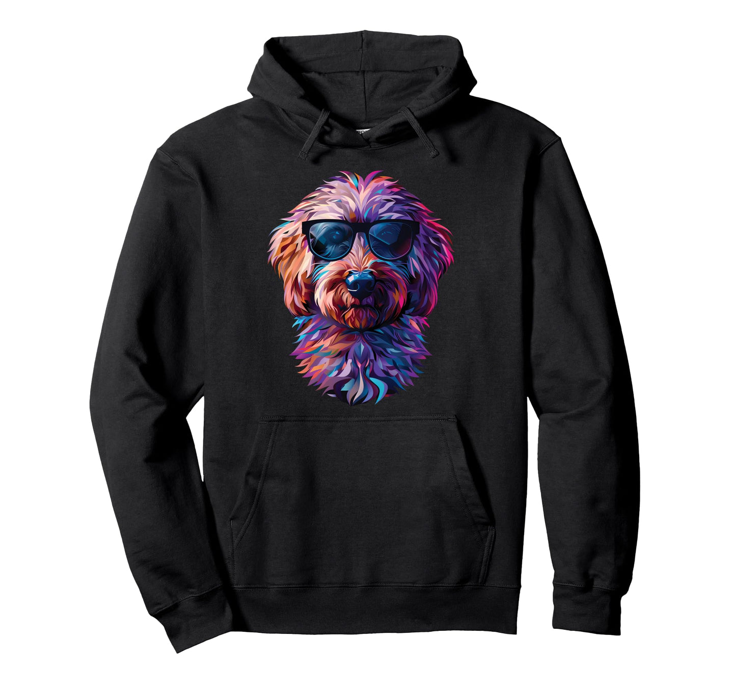 Dog Dad Mom Sunglasses Bordoodle Hoodie - Aesthetic Graphic Unisex - T-Shirt, Sweatshirt, Hoodie
