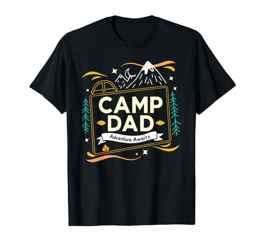 Camping Dad Adventure Awaits Fathers T-Shirt - Streetwear Style for Adults - T-Shirt, Sweatshirt, Hoodie