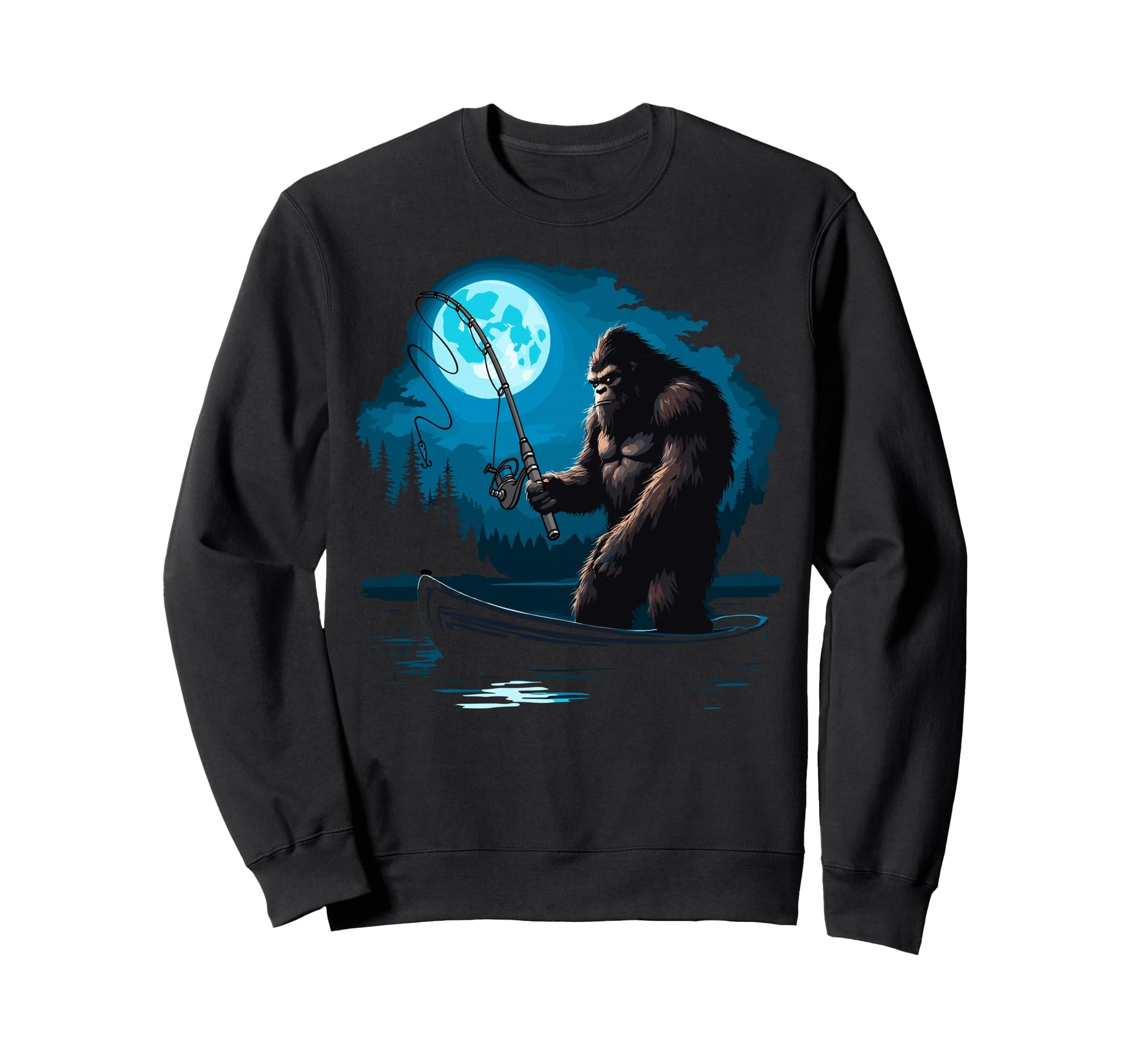 Bassquatch Sasquatch Fisher Bass Sweatshirt - Minimalist Print Unisex - T-Shirt, Sweatshirt, Hoodie