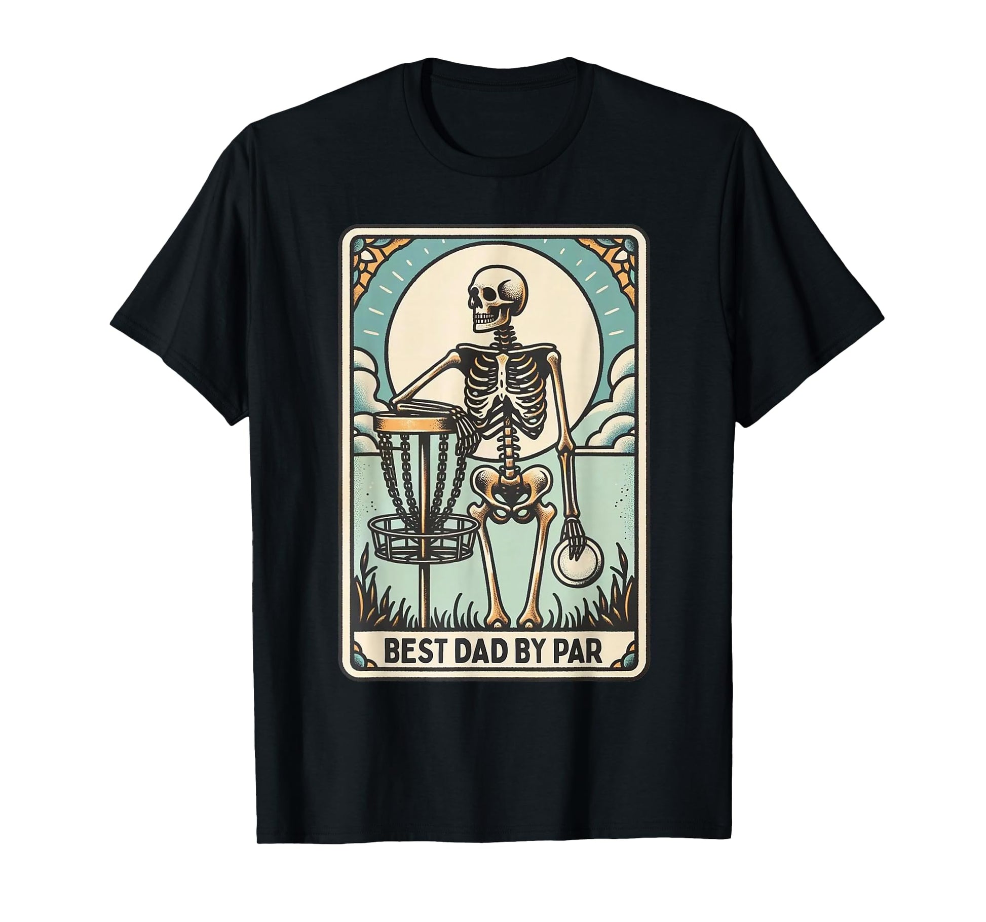 Best Dad Par Disc Golf Dad Skeleton T-Shirt - Aesthetic Graphic Men Women - T-Shirt, Sweatshirt, Hoodie