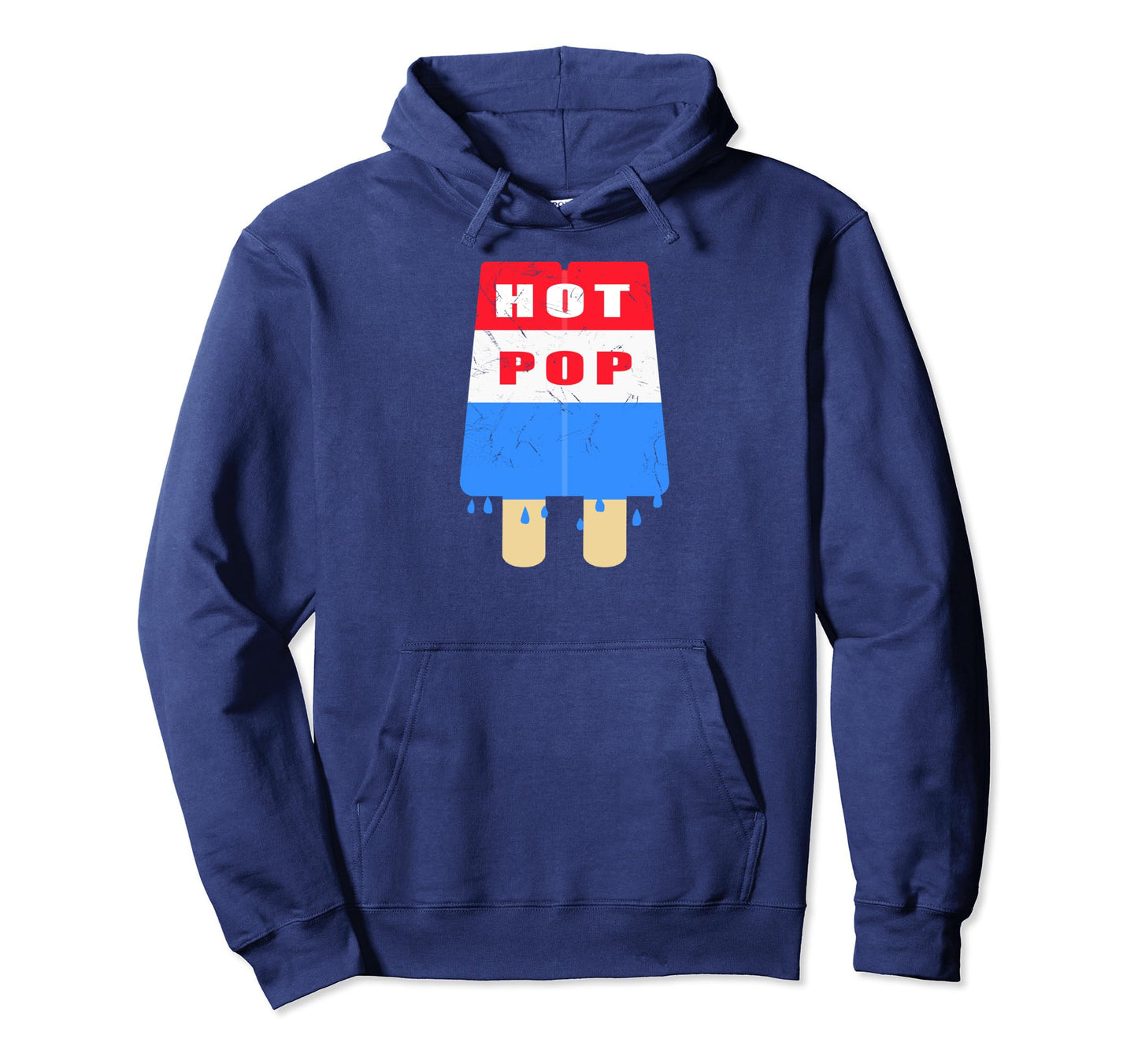 Hot Pop Funny Popsicle Melt Mens Gift Hoodie - Minimalist Print for Adults - T-Shirt, Sweatshirt, Hoodie