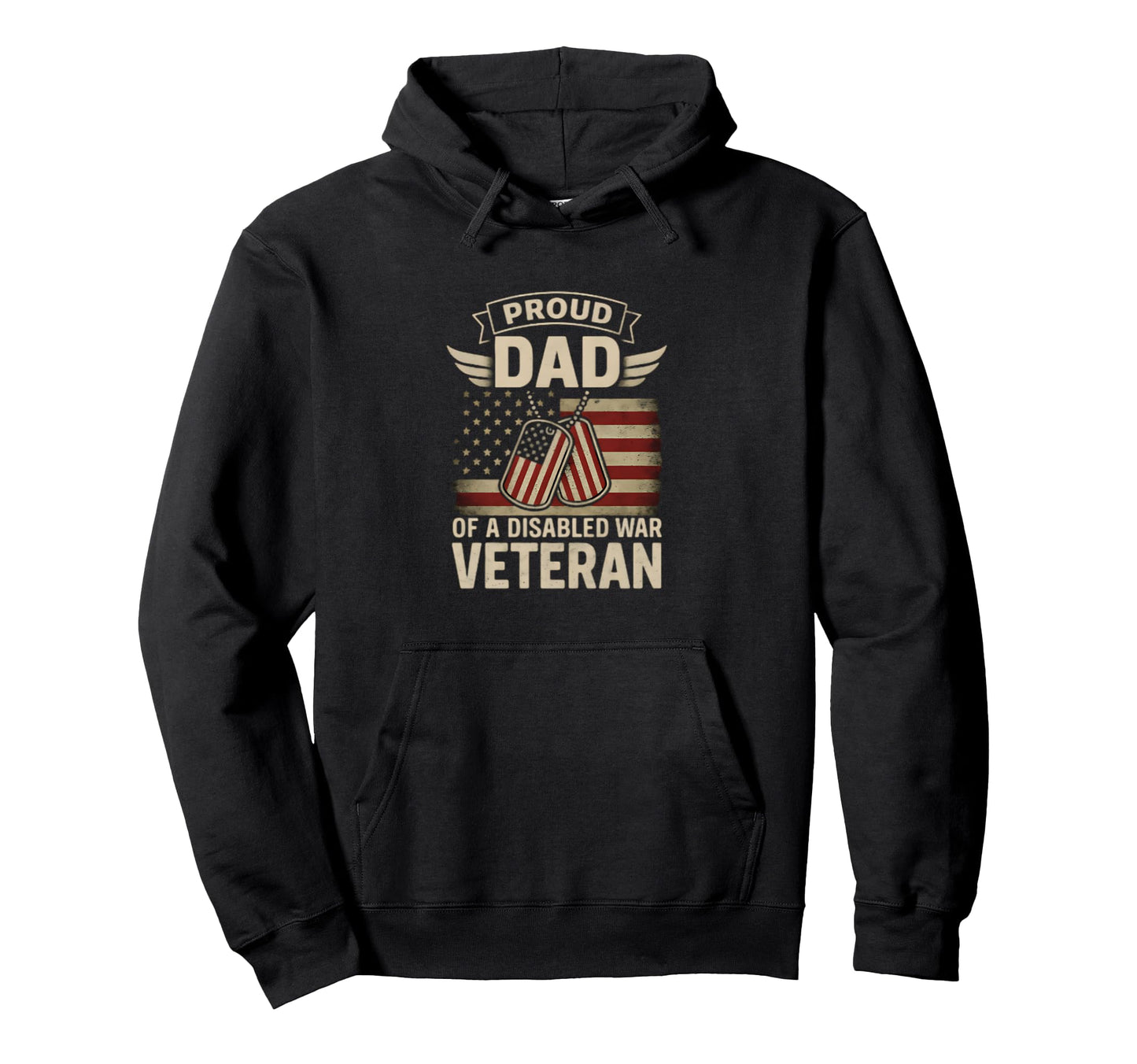 Proud Dad Disabled War Veteran Hoodie - Novelty Apparel for Adults - T-Shirt, Sweatshirt, Hoodie
