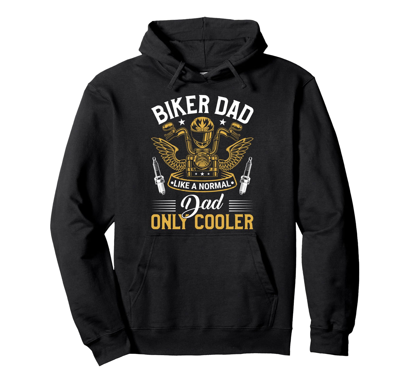Biker Dad Like Normal Dad Only Cooler Hoodie - Graphic Print Men Women - T-Shirt, Sweatshirt, Hoodie