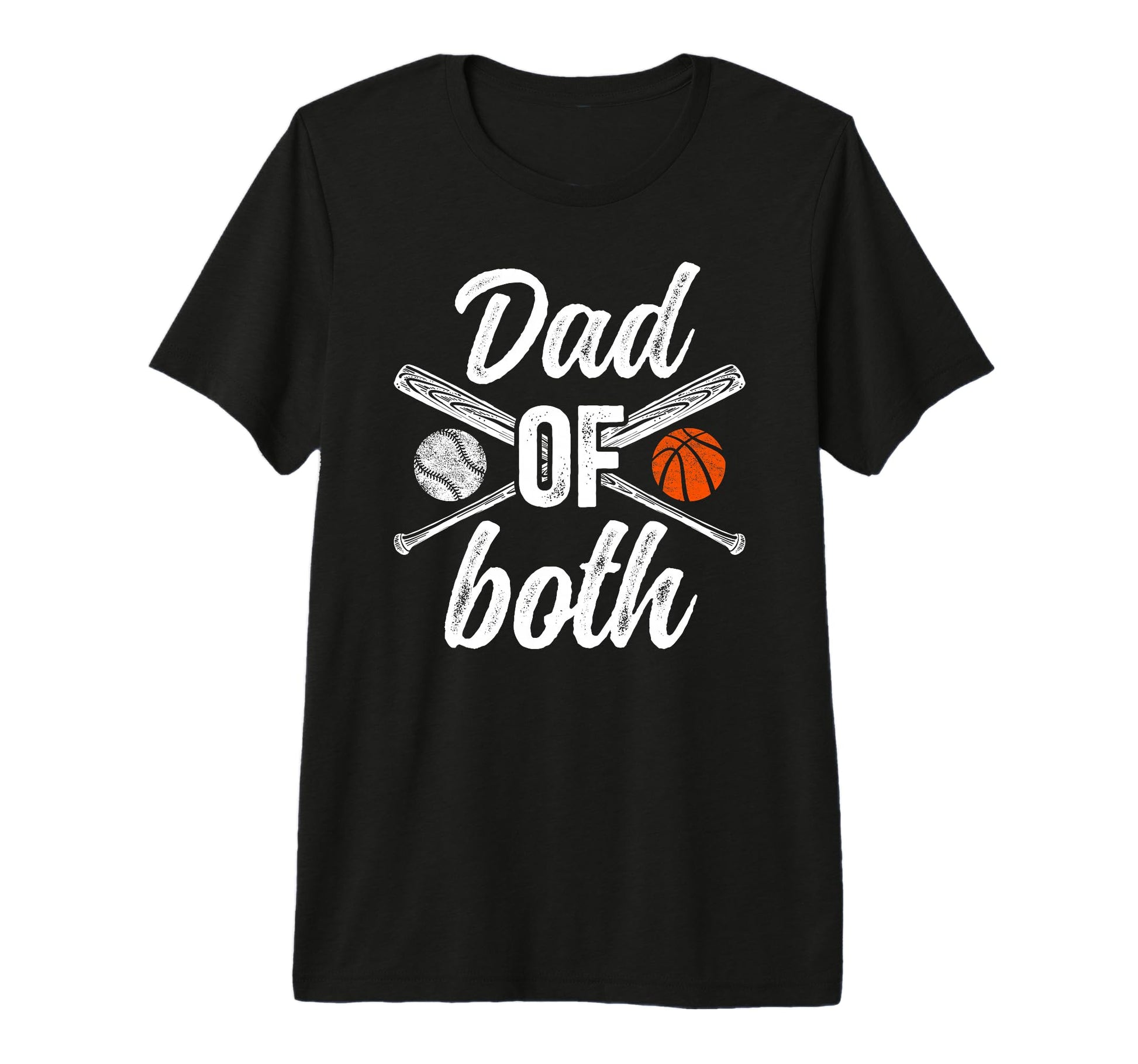 Mens Dad Both Baseball Basketball T-Shirt - Casual Everyday Wear Men Women - T-Shirt, Sweatshirt, Hoodie