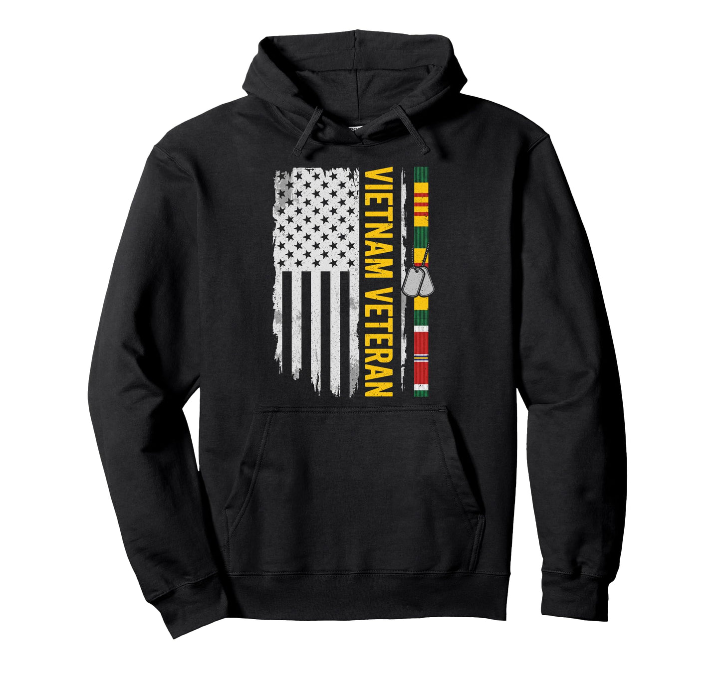 Vietnam Veteran American Flag Hoodie - Novelty Apparel for Adults - T-Shirt, Sweatshirt, Hoodie