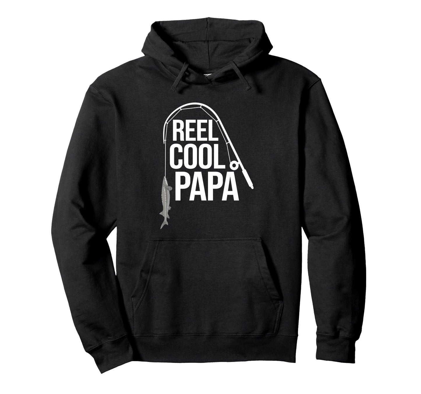 Reel Papa Gift White Sturgeon Fishing Hoodie - Minimalist Print Men Women - T-Shirt, Sweatshirt, Hoodie