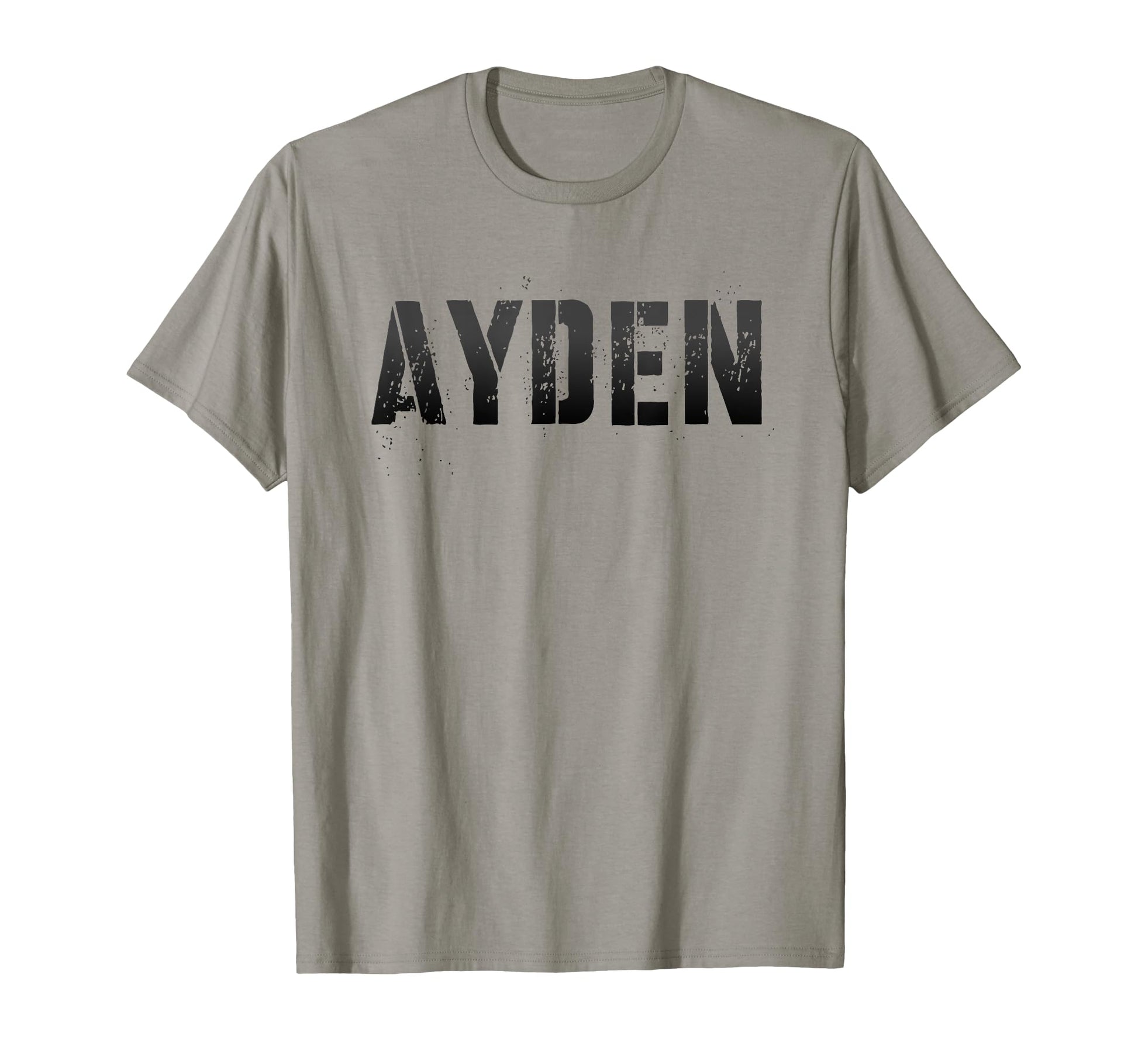 First Name Ayden Military Personalized T-Shirt - Minimalist Print Unisex - T-Shirt, Sweatshirt, Hoodie