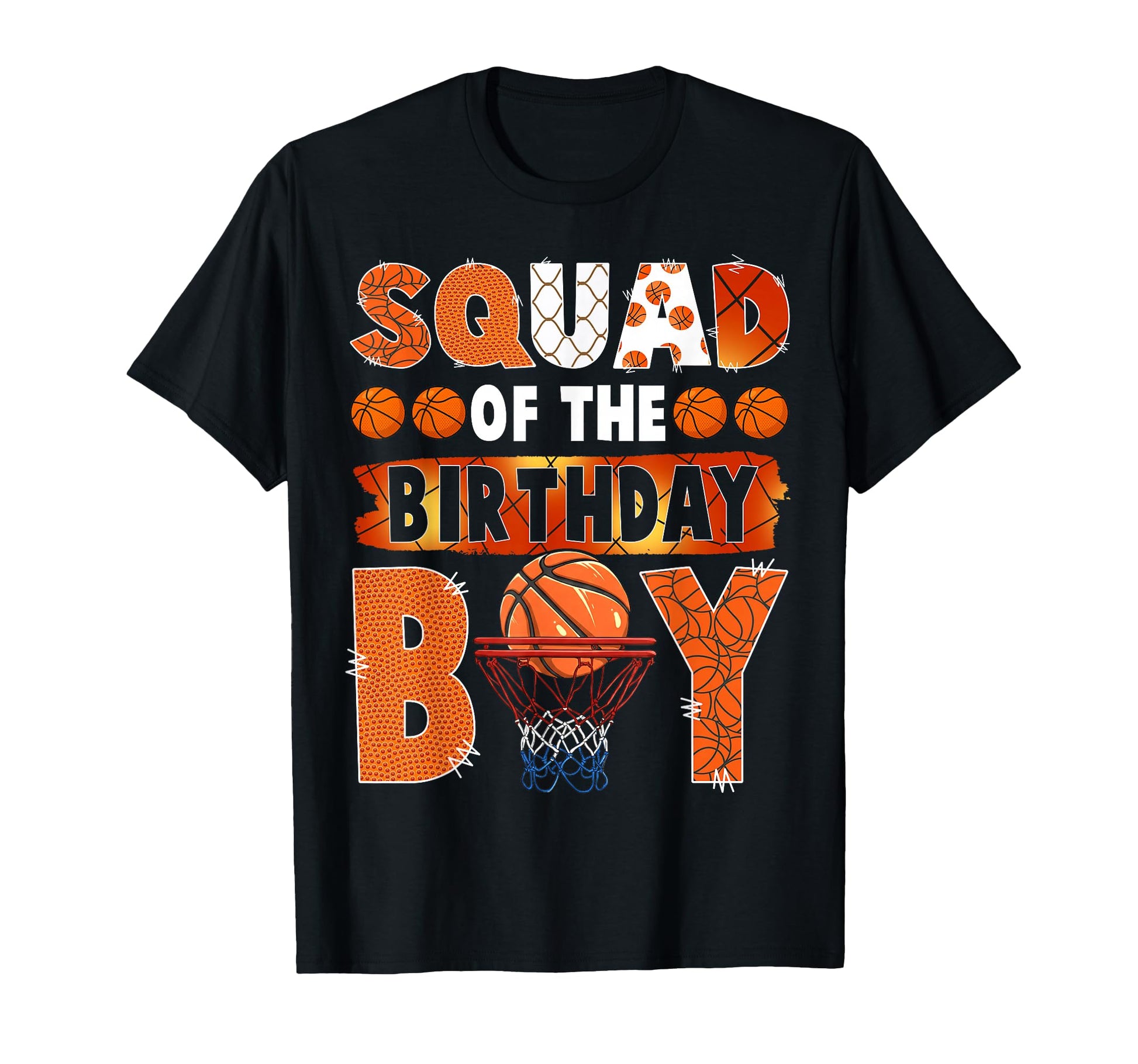 Squad Birthday Basketball Lover Matching T-Shirt - Minimalist Print Unisex - T-Shirt, Sweatshirt, Hoodie