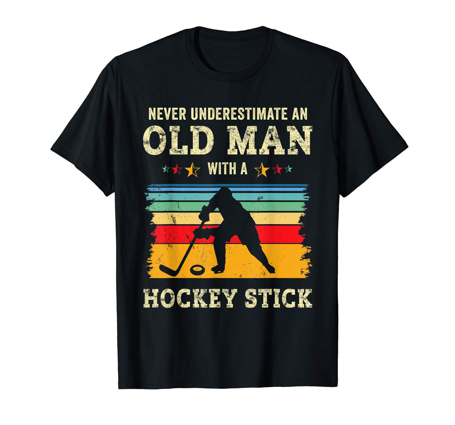 Old Hockey Stick Funny Ice Hockey T-Shirt - Novelty Apparel for Adults - T-Shirt, Sweatshirt, Hoodie