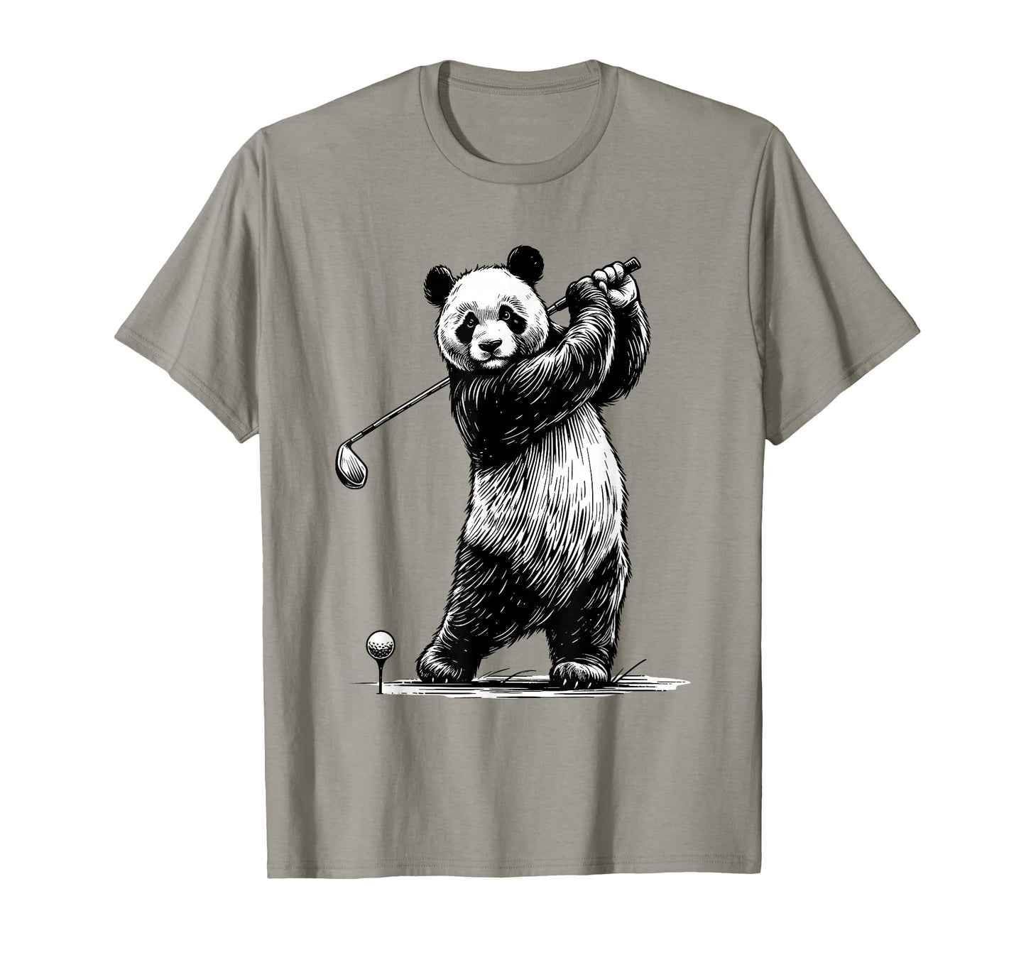 Panda Bear Playing Golf Funny Golfing T-Shirt - Unique Graphic Unisex - T-Shirt, Sweatshirt, Hoodie