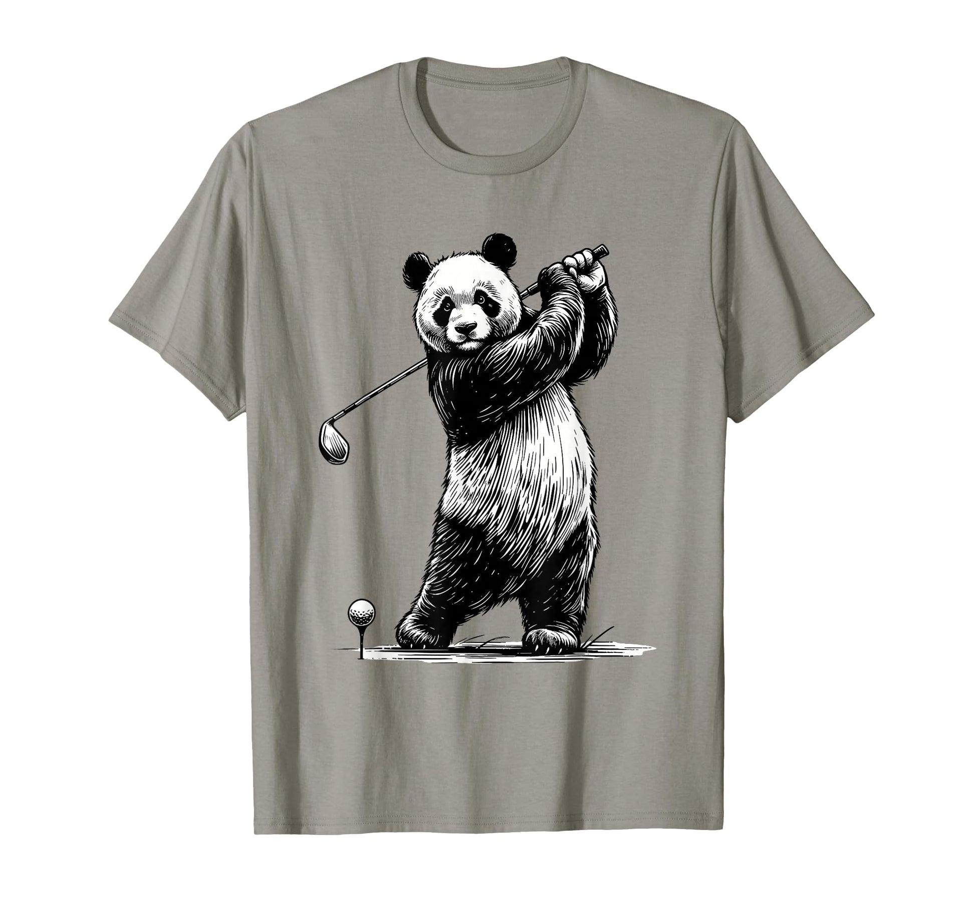 Panda Bear Playing Golf Funny Golfing T-Shirt - Unique Graphic Unisex - T-Shirt, Sweatshirt, Hoodie