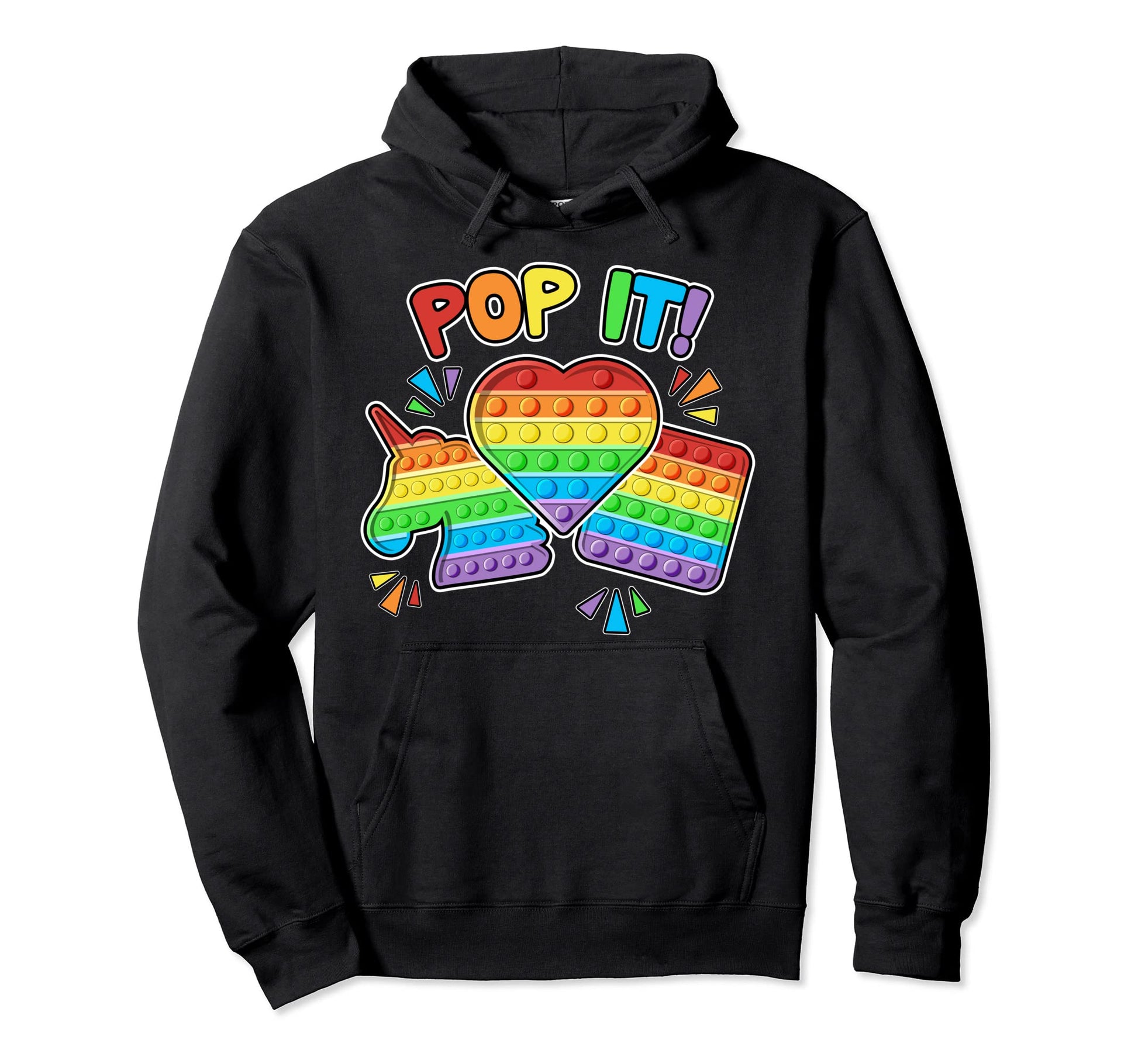 Pop It Fidget Toy Colorful Pop It Toy Hoodie - Unique Graphic for Adults - T-Shirt, Sweatshirt, Hoodie