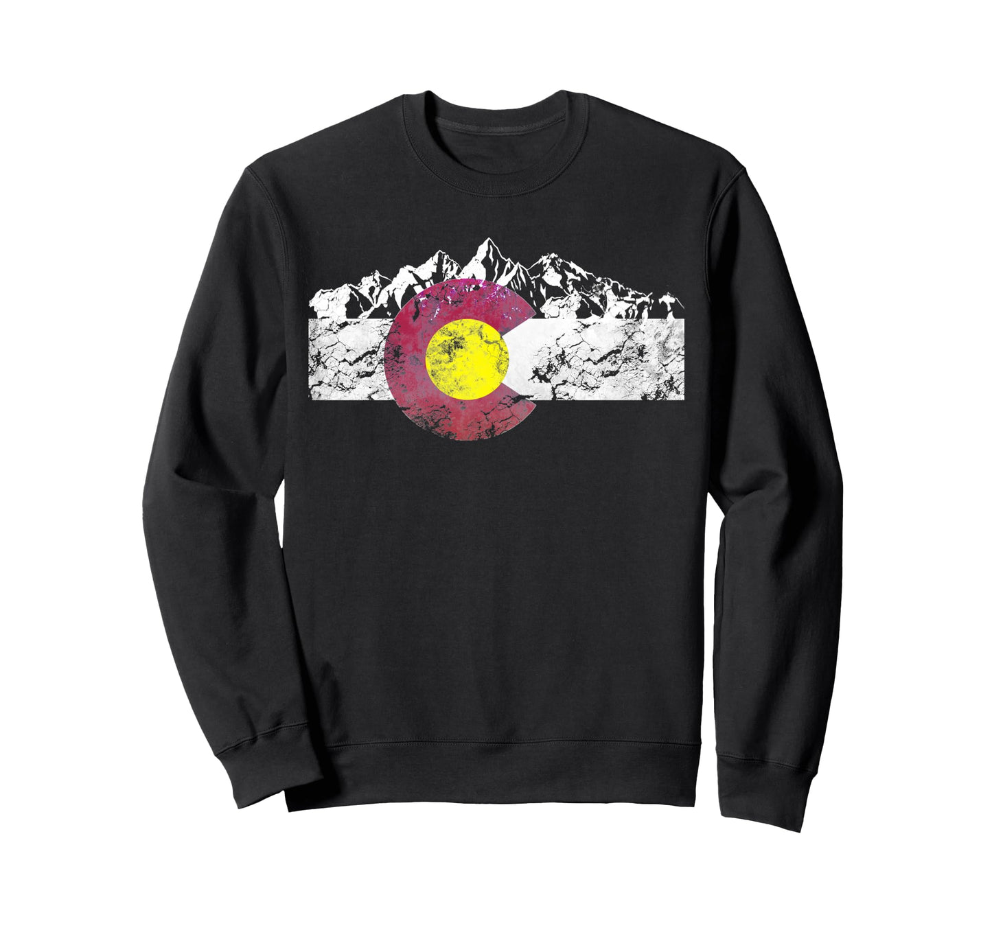 Colorado State Flag Mountain Sweatshirt - Fun Novelty Design Men Women - T-Shirt, Sweatshirt, Hoodie