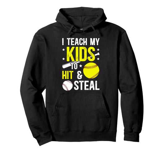 Baseball Softball Dad Funny Softball Hoodie - Aesthetic Graphic Unisex - T-Shirt, Sweatshirt, Hoodie