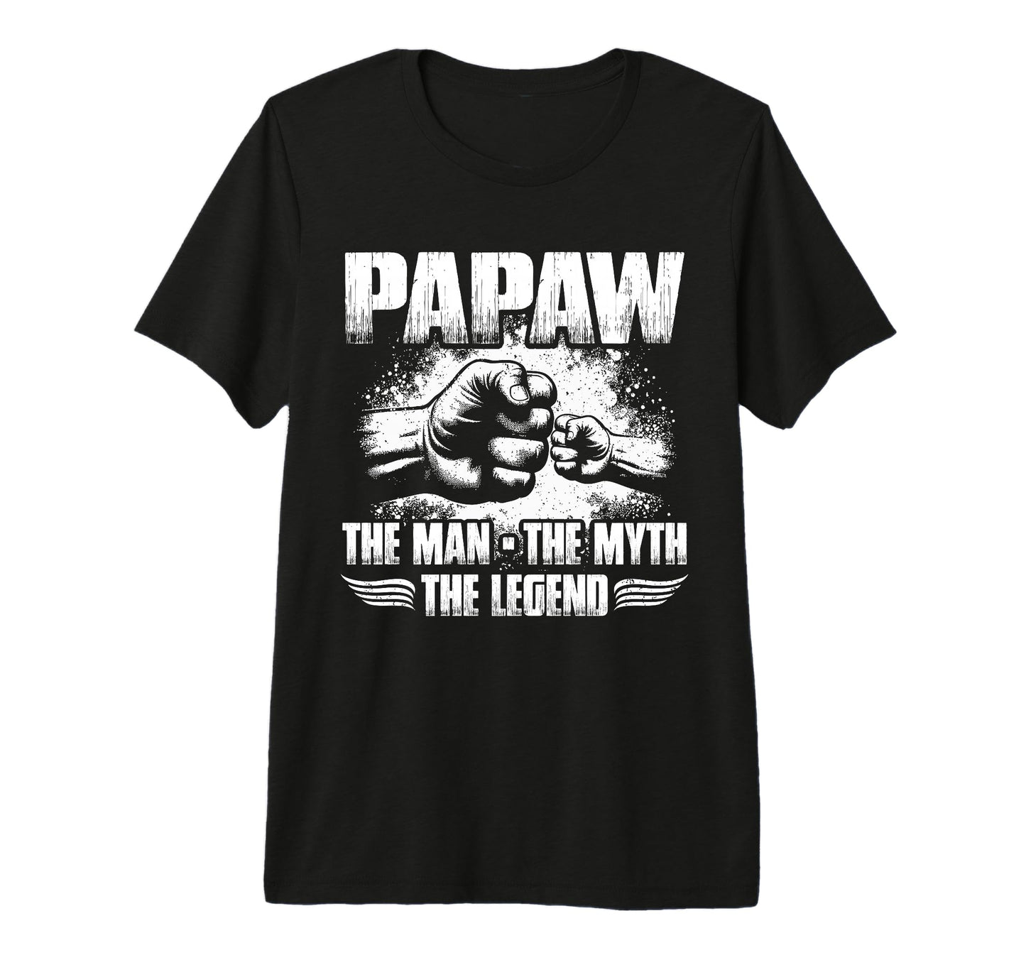 Mens Papaw Myth Legend Dad Grandpa Tri T-Shirt - Minimalist Print Unisex - T-Shirt, Sweatshirt, Hoodie