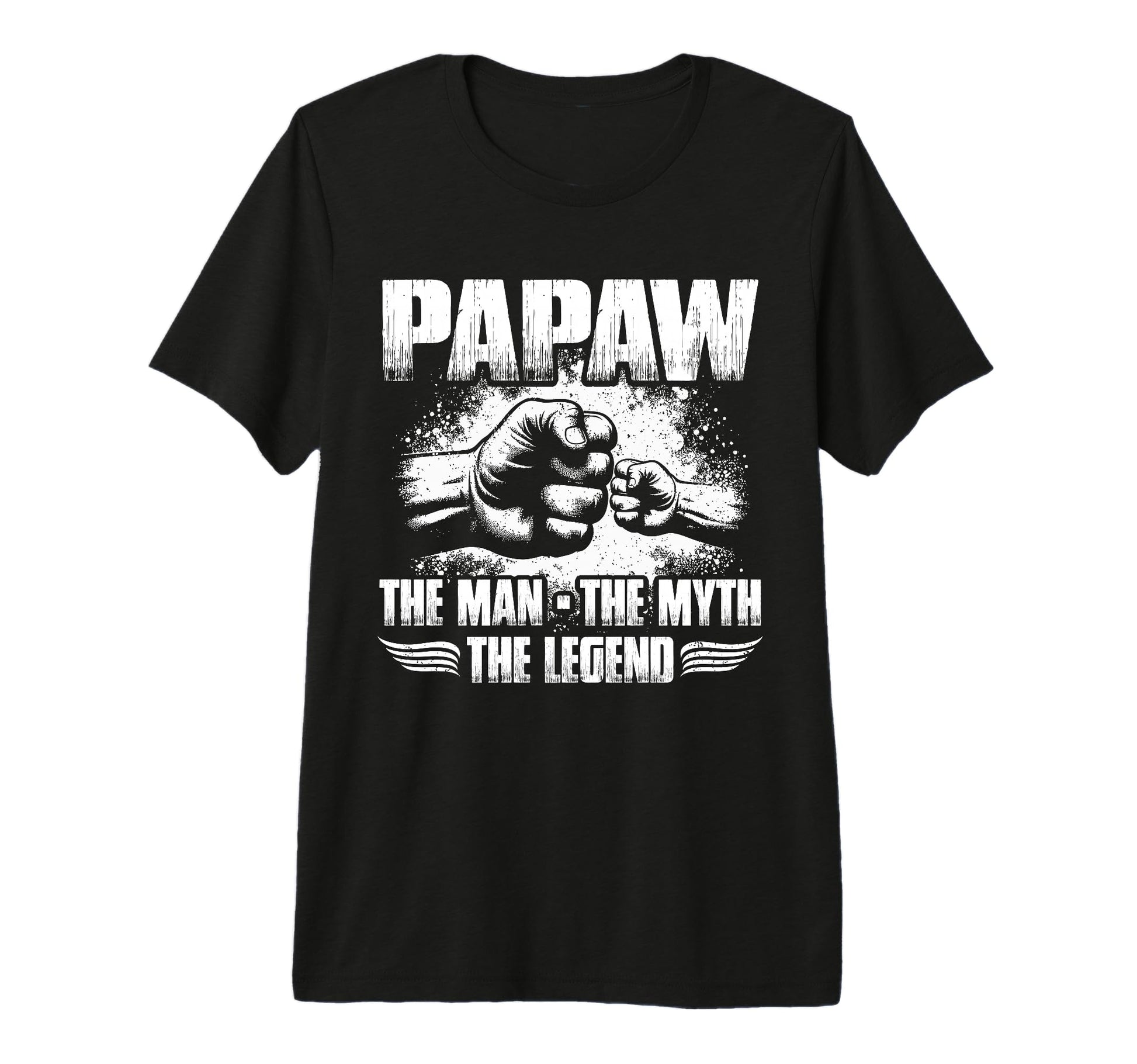 Mens Papaw Myth Legend Dad Grandpa Tri T-Shirt - Minimalist Print Unisex - T-Shirt, Sweatshirt, Hoodie