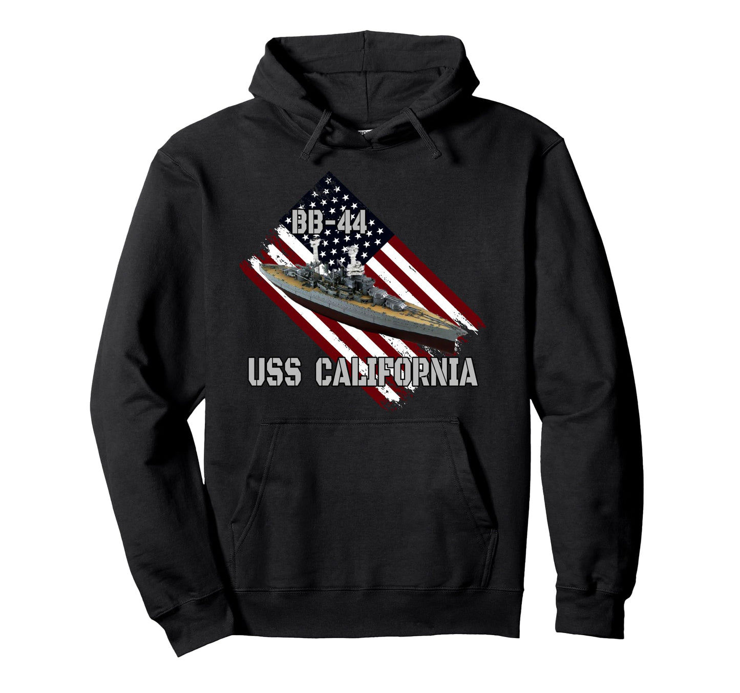 Battleship Uss California Bb 44 Combat Hoodie - Streetwear Style Unisex - T-Shirt, Sweatshirt, Hoodie