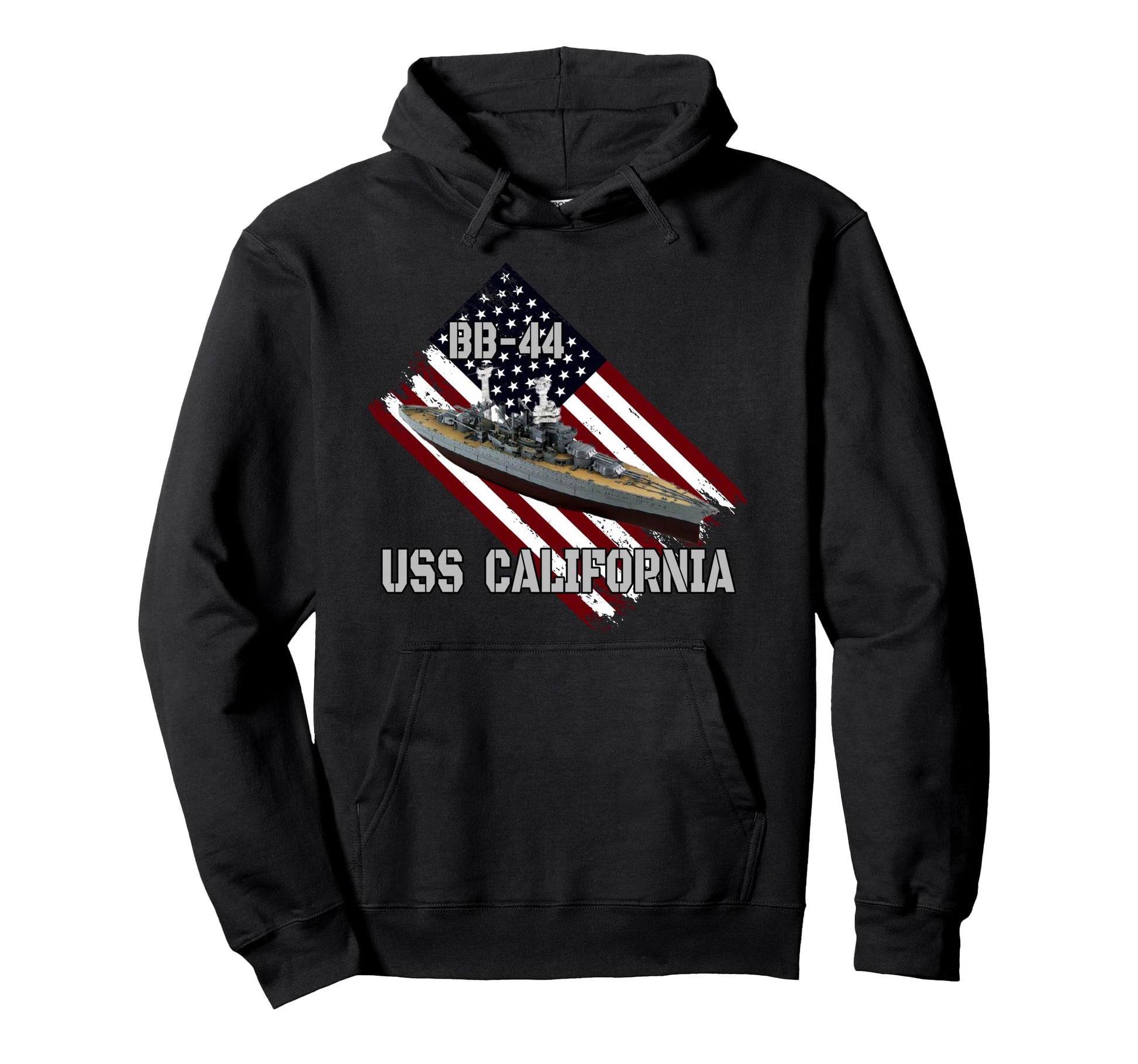 Battleship Uss California Bb 44 Combat Hoodie - Streetwear Style Unisex - T-Shirt, Sweatshirt, Hoodie