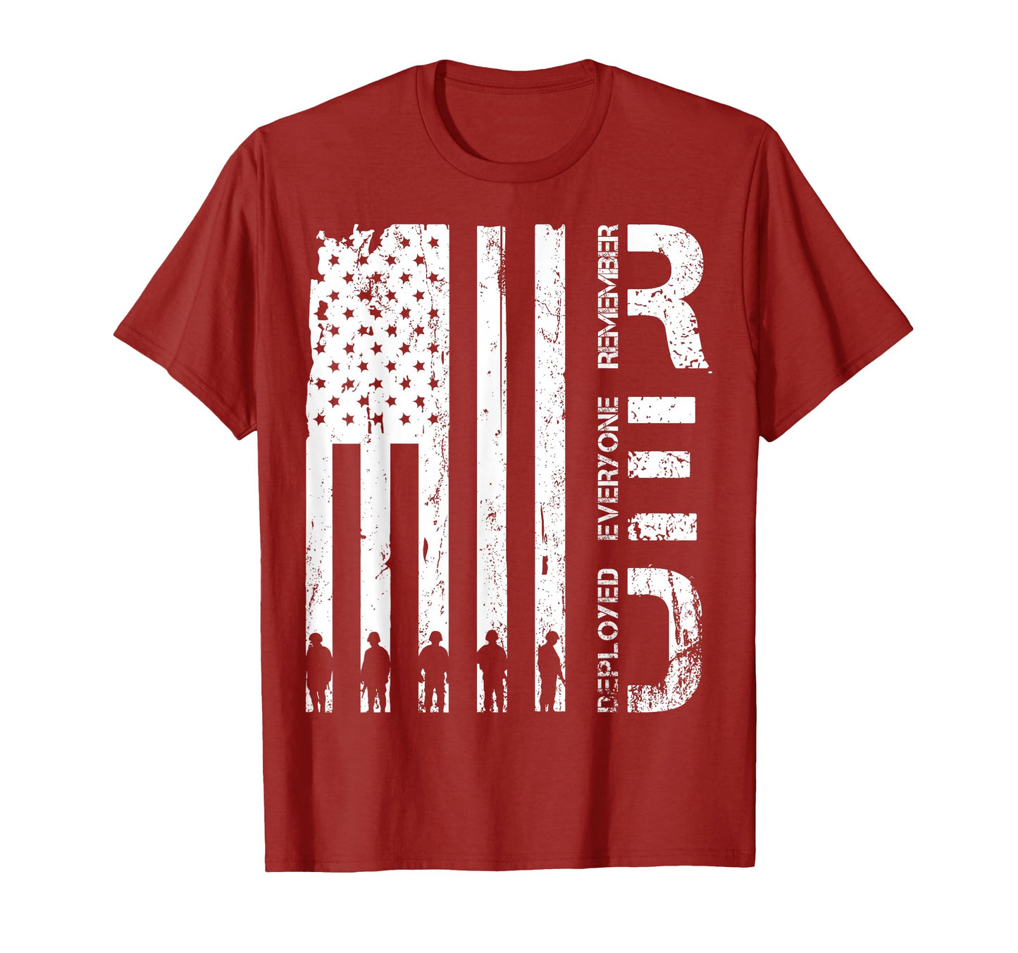 Red Remember Everyone Deployed T-Shirt - Aesthetic Graphic for Adults - T-Shirt, Sweatshirt, Hoodie