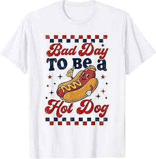 Bad Day to Be A Hot Dog 4th of July Shirt BBQ Men Women Boys T-Shirt Unisex T-shirt, Sweatshirt, Hoodie, Long Sleeve Tee - T-Shirt, Sweatshirt, Hoodie