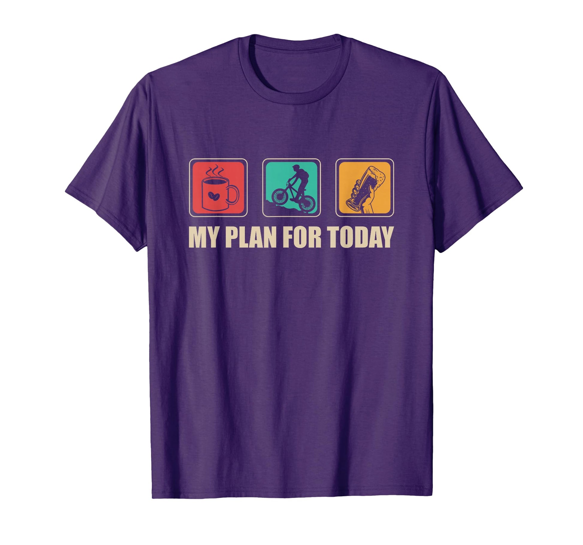 Daily Plan Coffee Mountain Bike And T-Shirt - Casual Everyday Wear Unisex - T-Shirt, Sweatshirt, Hoodie