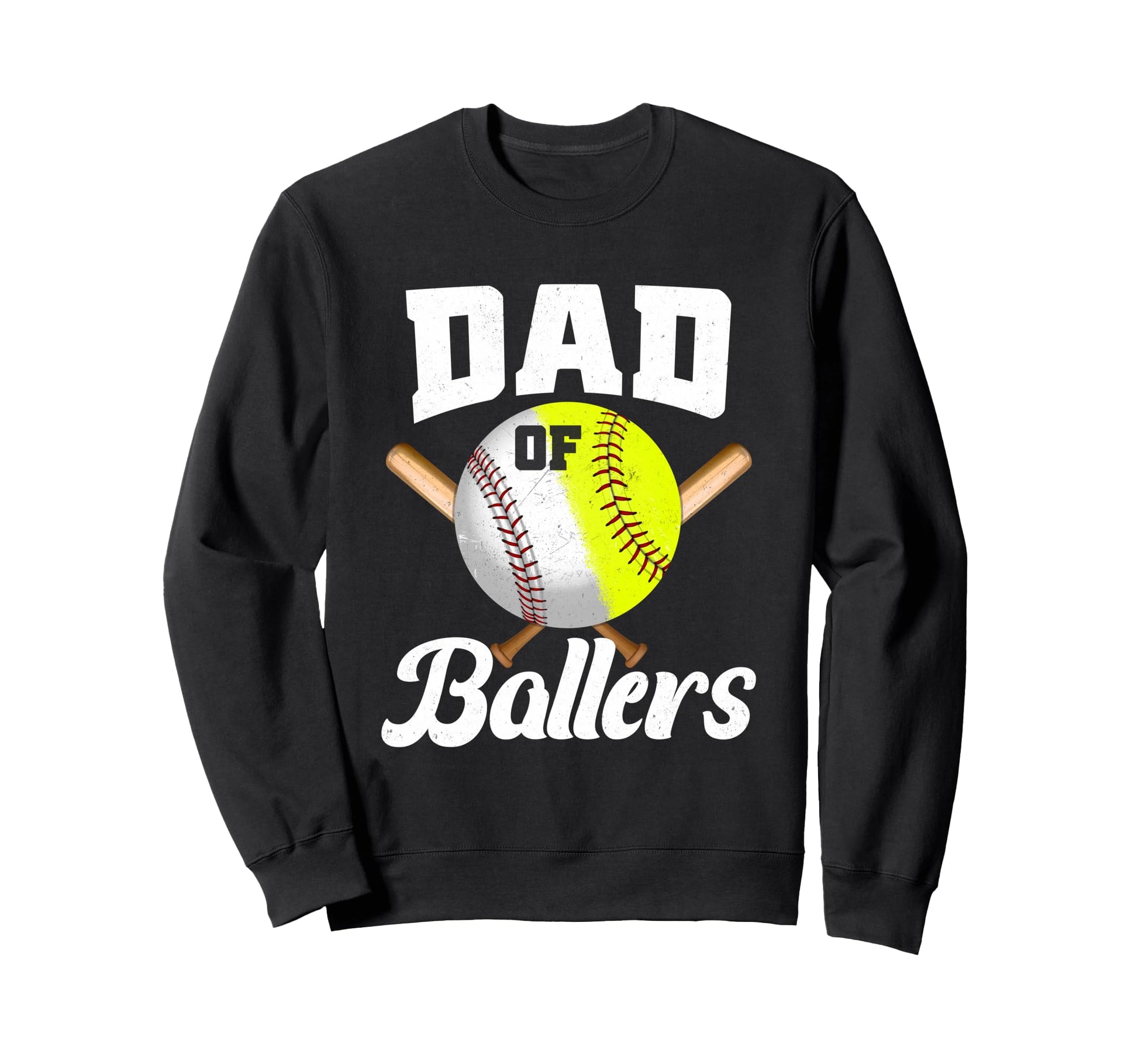 Dad Ballers Baseball Softball Sweatshirt - Minimalist Print Men Women - T-Shirt, Sweatshirt, Hoodie