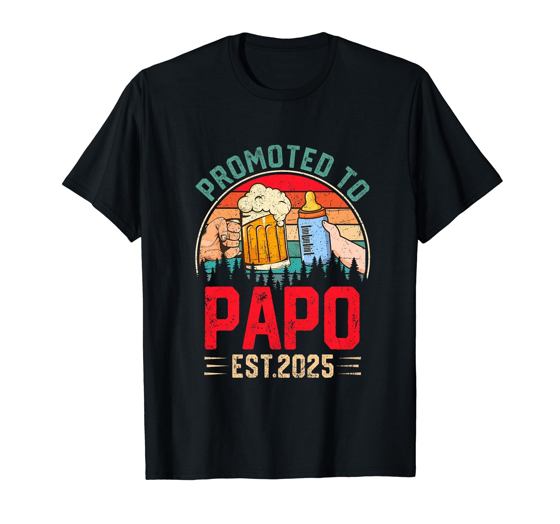 Grandpa To Be Promoted To Papo Est T-Shirt - Novelty Apparel Men Women - T-Shirt, Sweatshirt, Hoodie