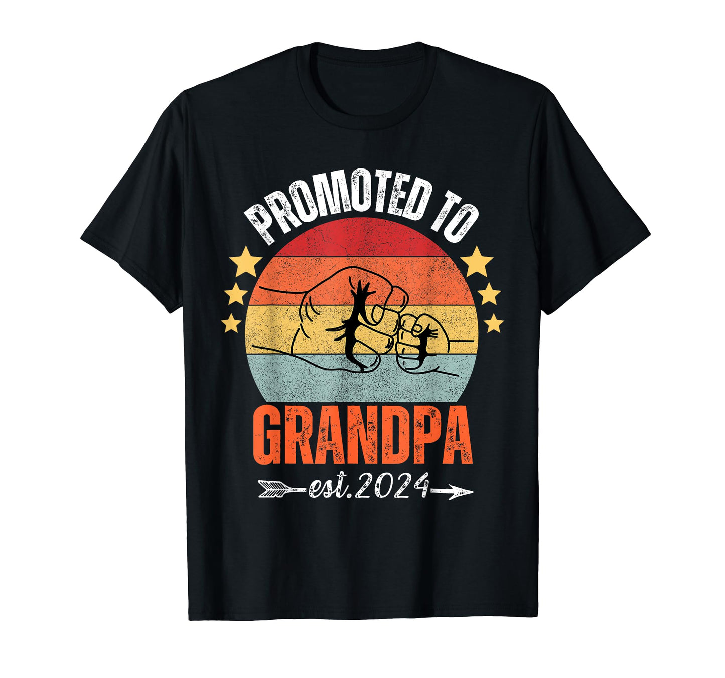 Promoted To Grandpa Est 2024 Pregnancy T-Shirt - Novelty Apparel Men Women - T-Shirt, Sweatshirt, Hoodie